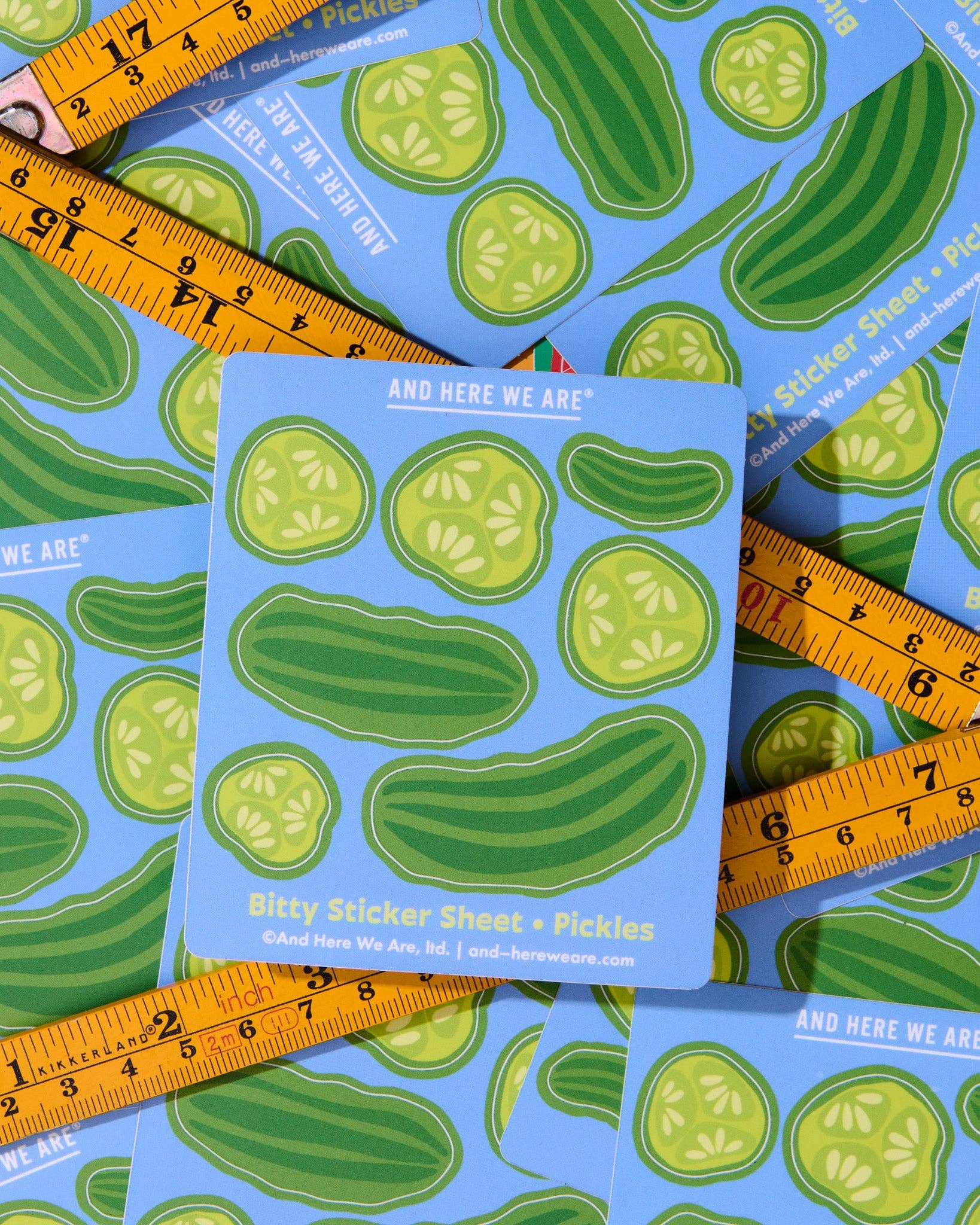 Bitty Vinyl Sticker Sheet—Pickles (7 little stickers) - Image 2