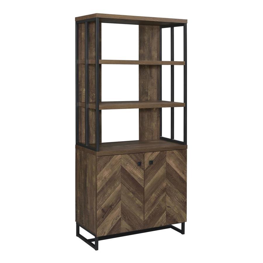 Coaster Furniture Millbrook 882093 71-inch 2-door Storage Bookshelf – Rustic Oak