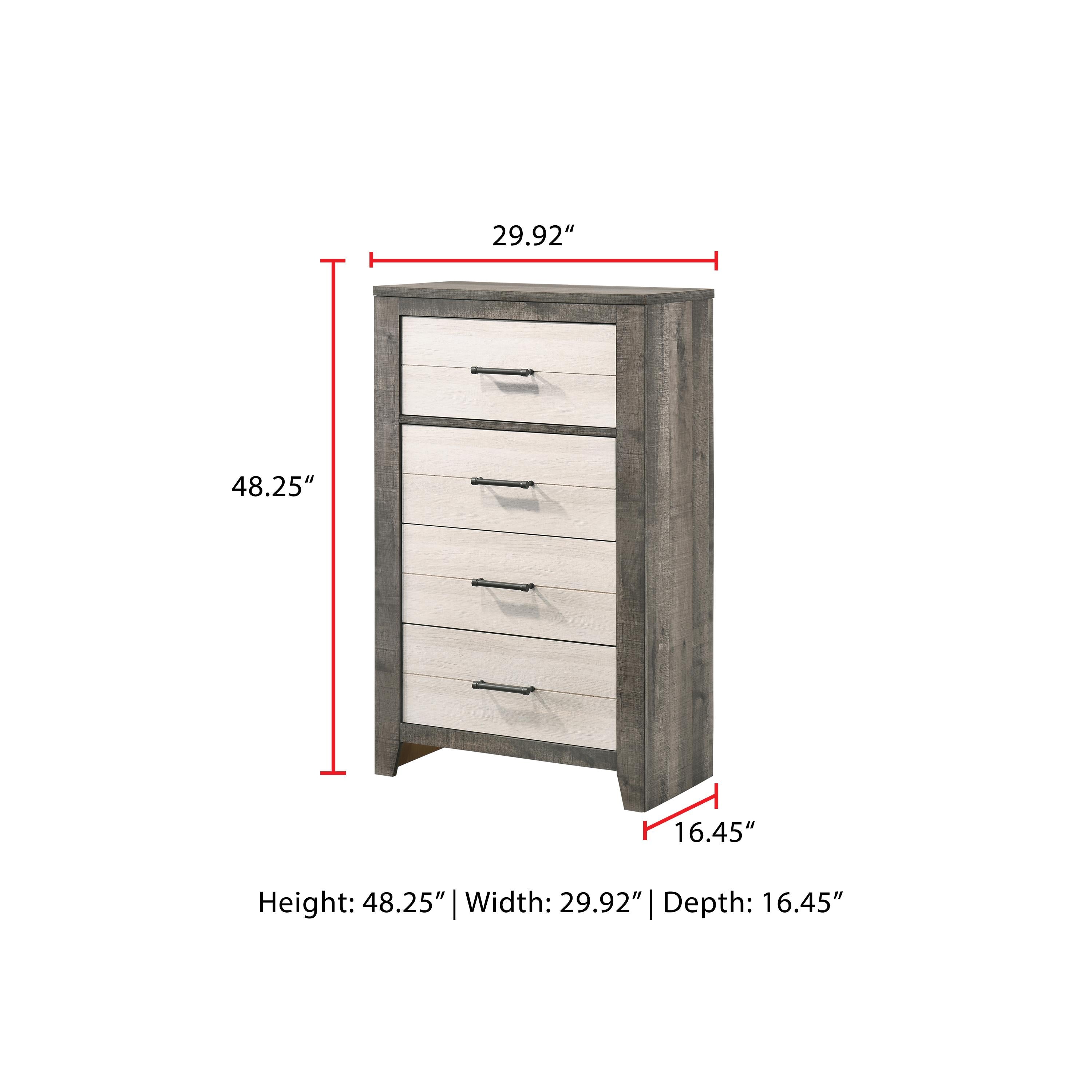 Crown Mark Rhett B8170-4 Drawer Chest - Image 3