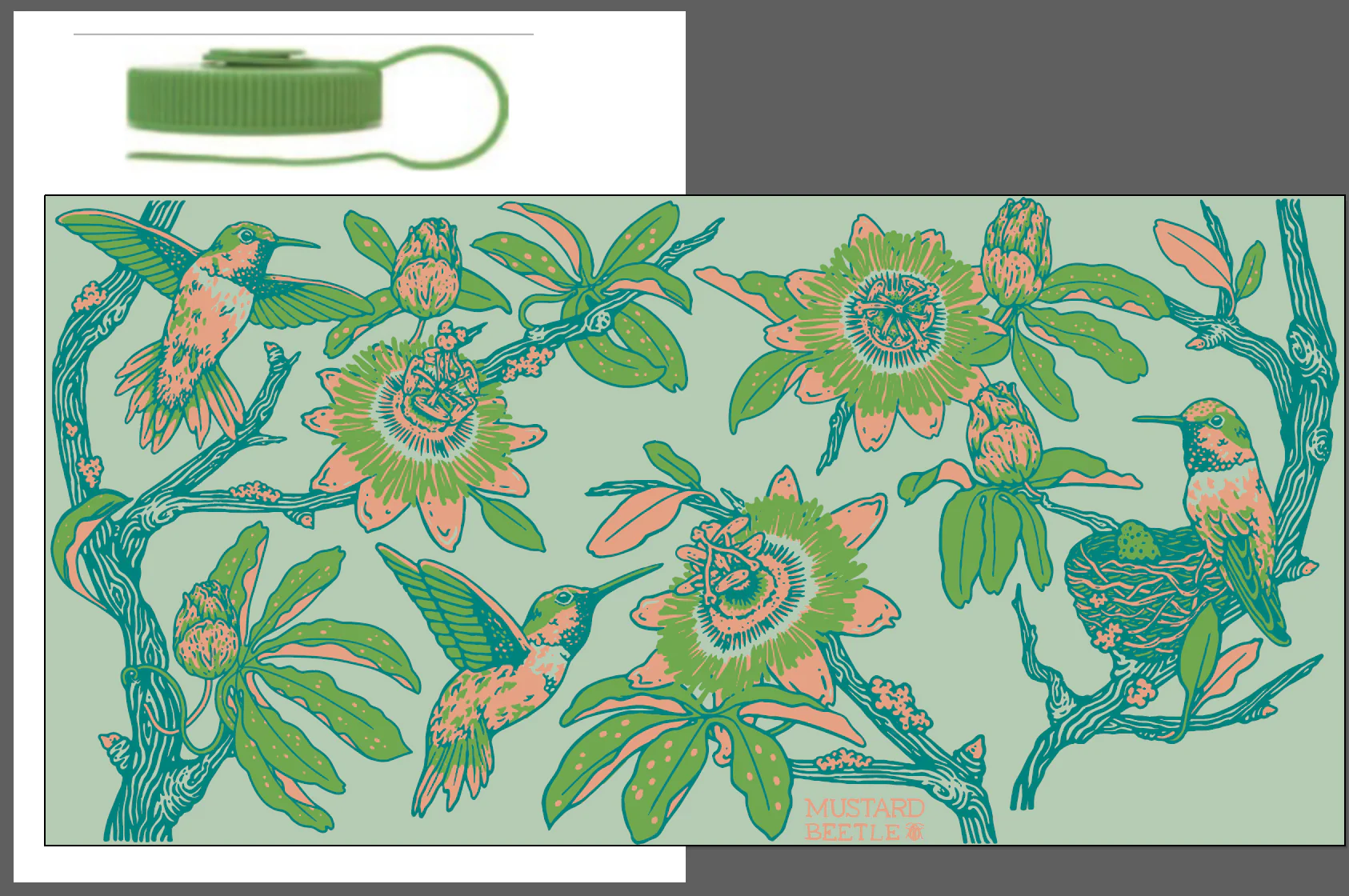 32oz Nalgene: Hummingbirds - Image 3