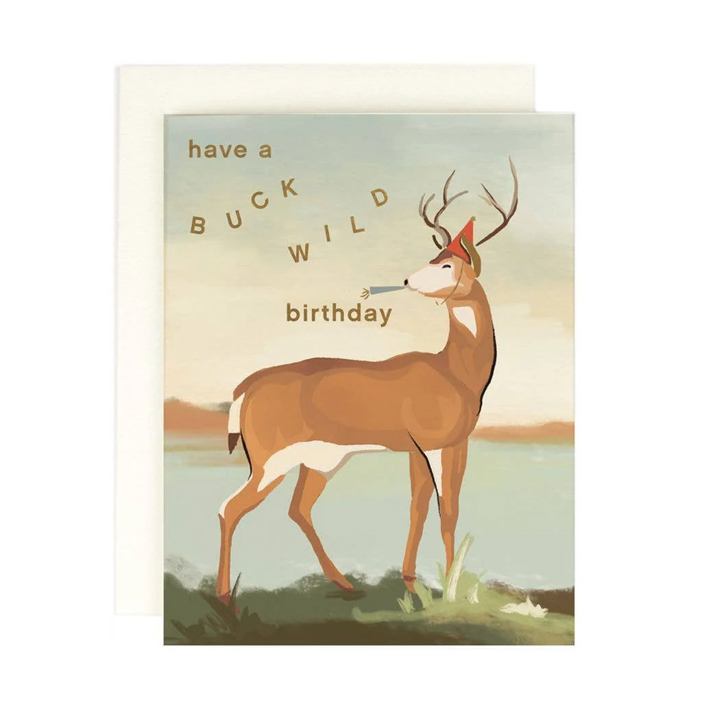 Buck Wild Birthday Greeting Card - Image 1