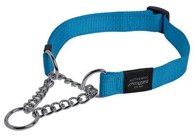 Rogz For Dogs Fanbelt Half Slip Collar Turquoise - Size L - Image 1