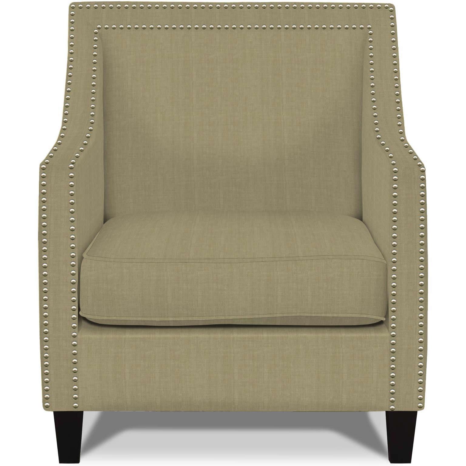 Elements International Erica UER082100CA Chair with Chrome Nails – Heirloom Natural