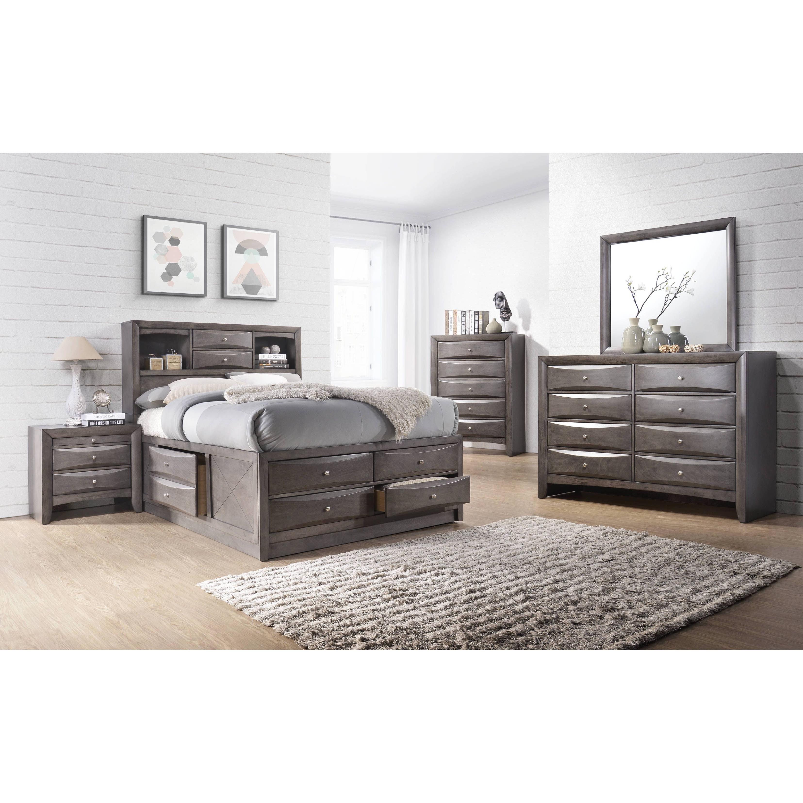Elements International Emily Grey EG100DRMR Dresser and Mirror Set - Image 3