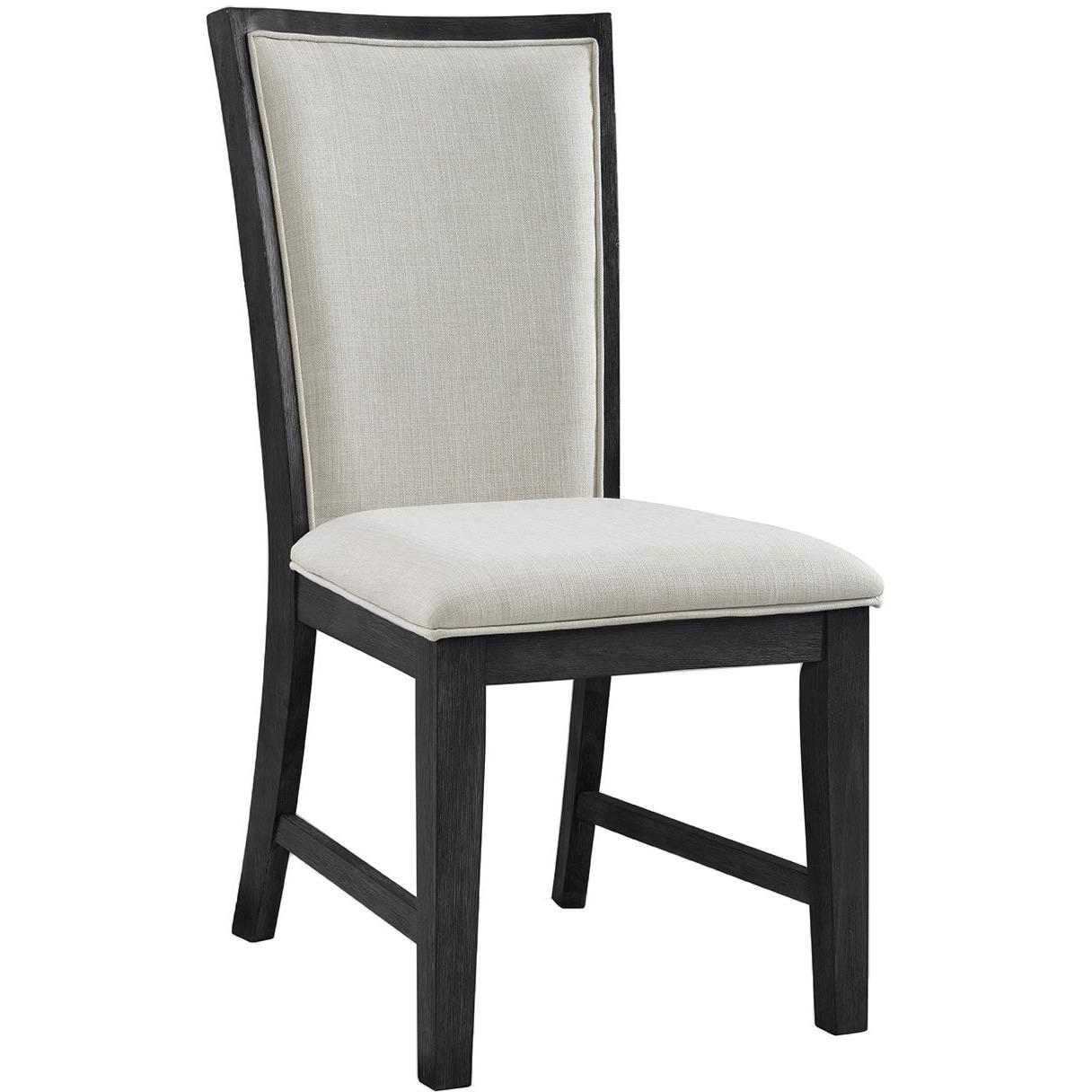 Elements International Grady DGD850SBC Slat Back Side Chair - Black - Image 1
