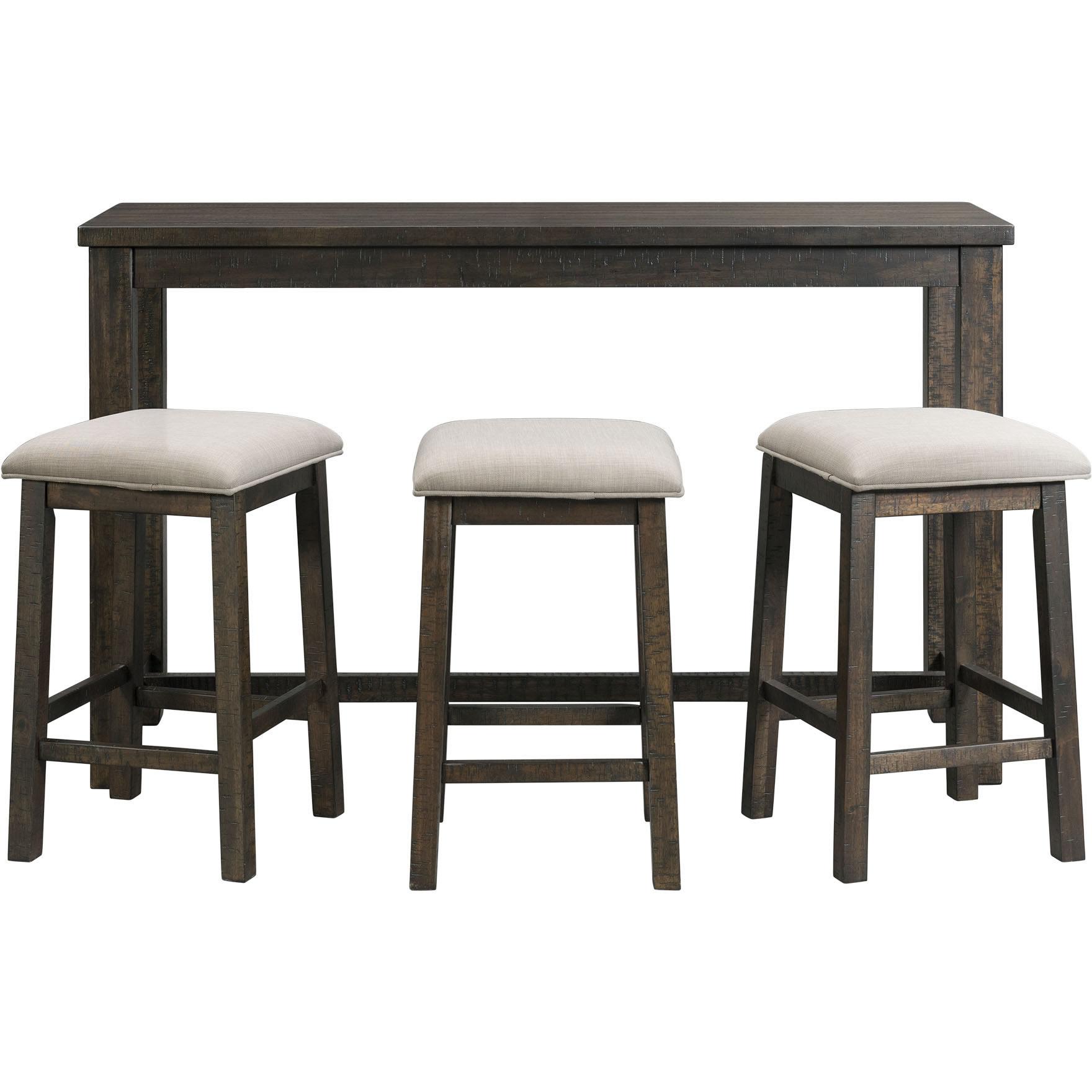 Elements International Stone TST100BTSP 4 pc Counter Height Dinette – Charcoal