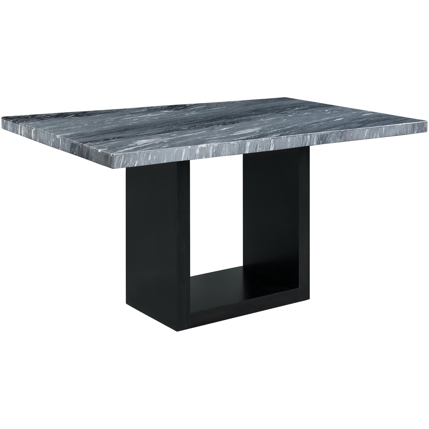 Elements International Valentino CVL400CTTB Counter Height Dining Table - Grey Marble - Image 1