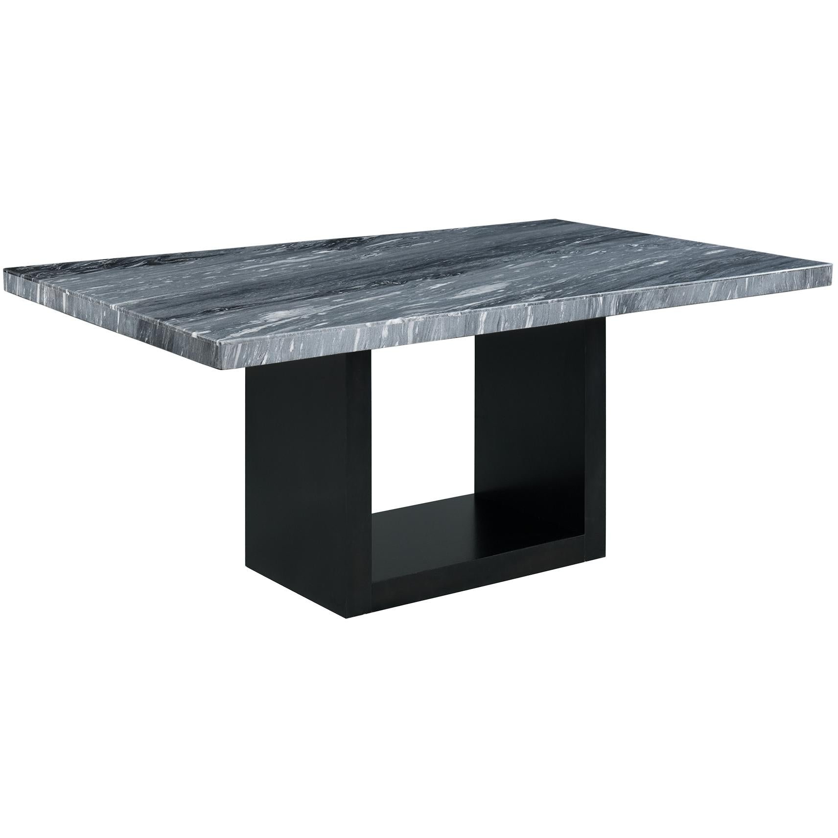 Elements International Valentino CVL400TTB Dining Table - Grey Marble - Image 1