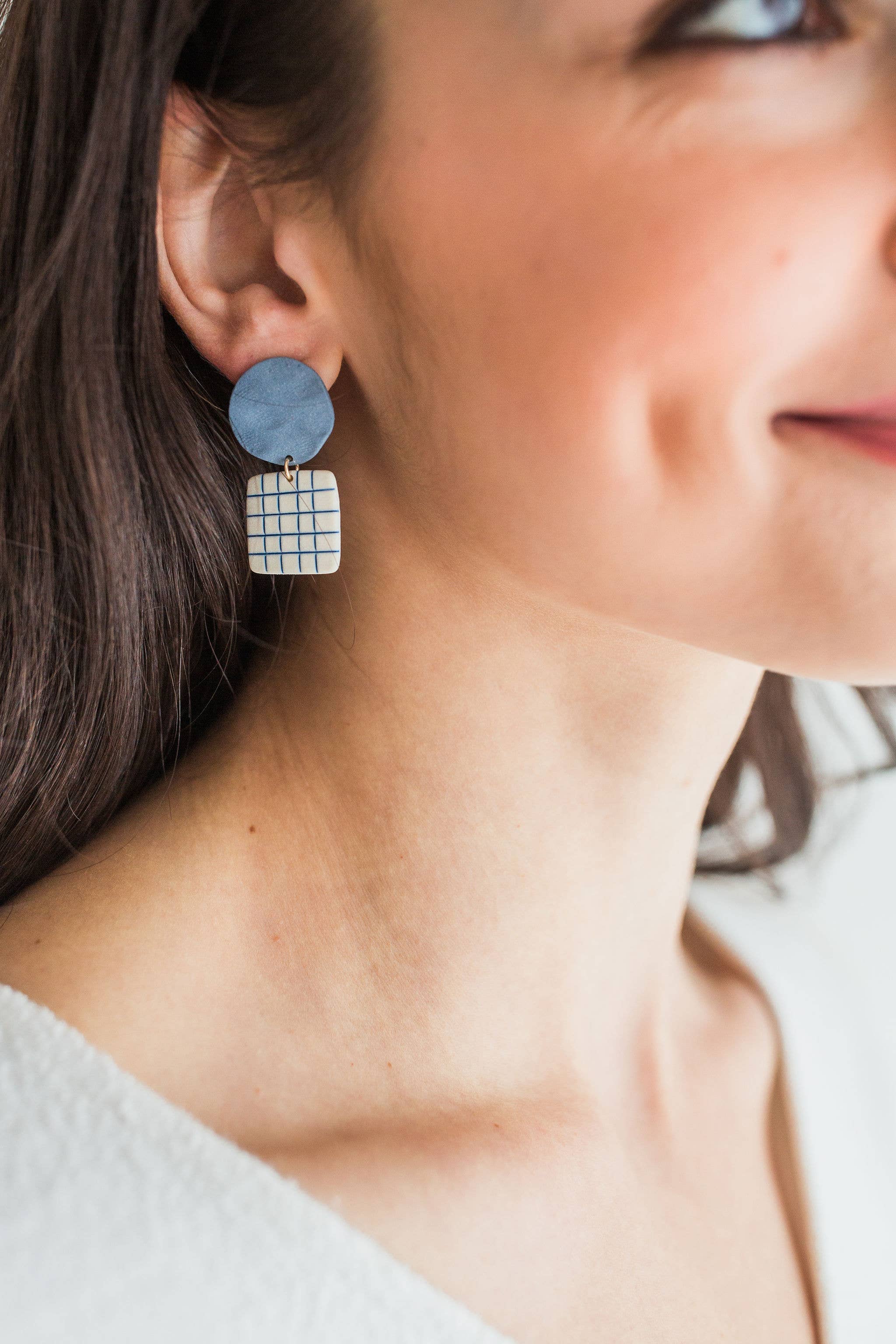 Lattice Earrings - In Thistle - Image 2
