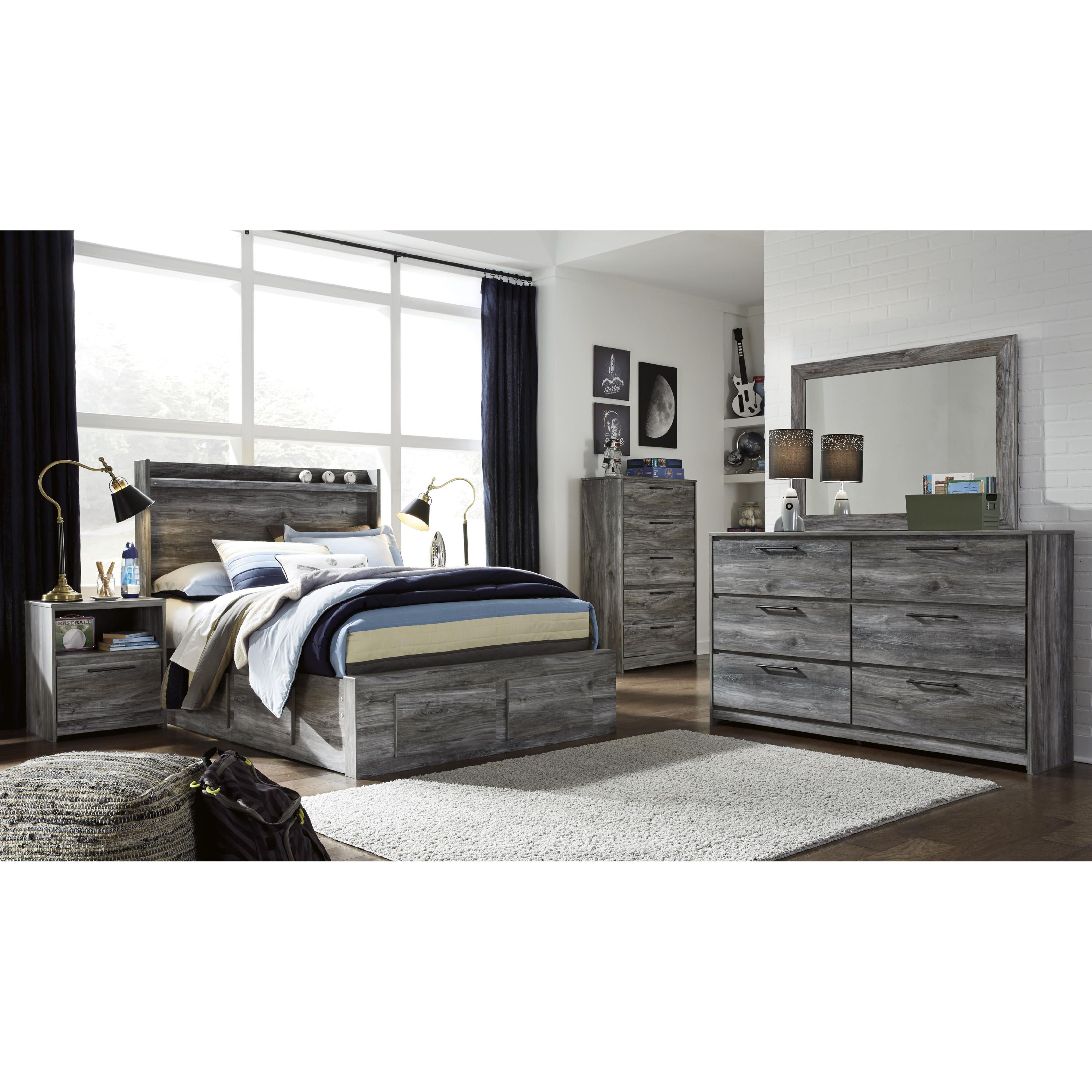 Signature Design by Ashley Baystorm B221B25 Full Panel Bed with 4 Storage Drawers - Image 3