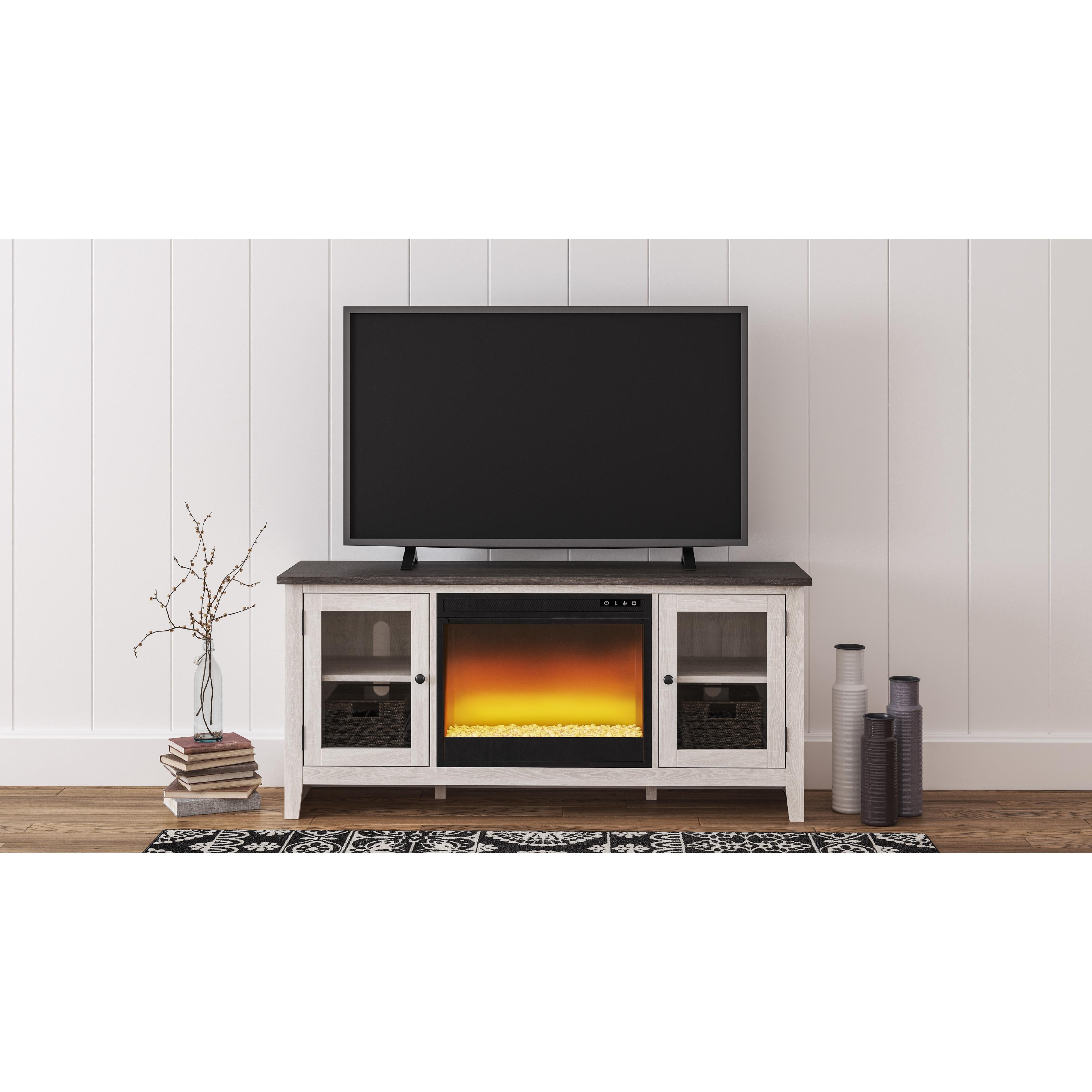 Signature Design by Ashley Dorrinson W287W2 60" TV Stand with Electric Fireplace - Image 1