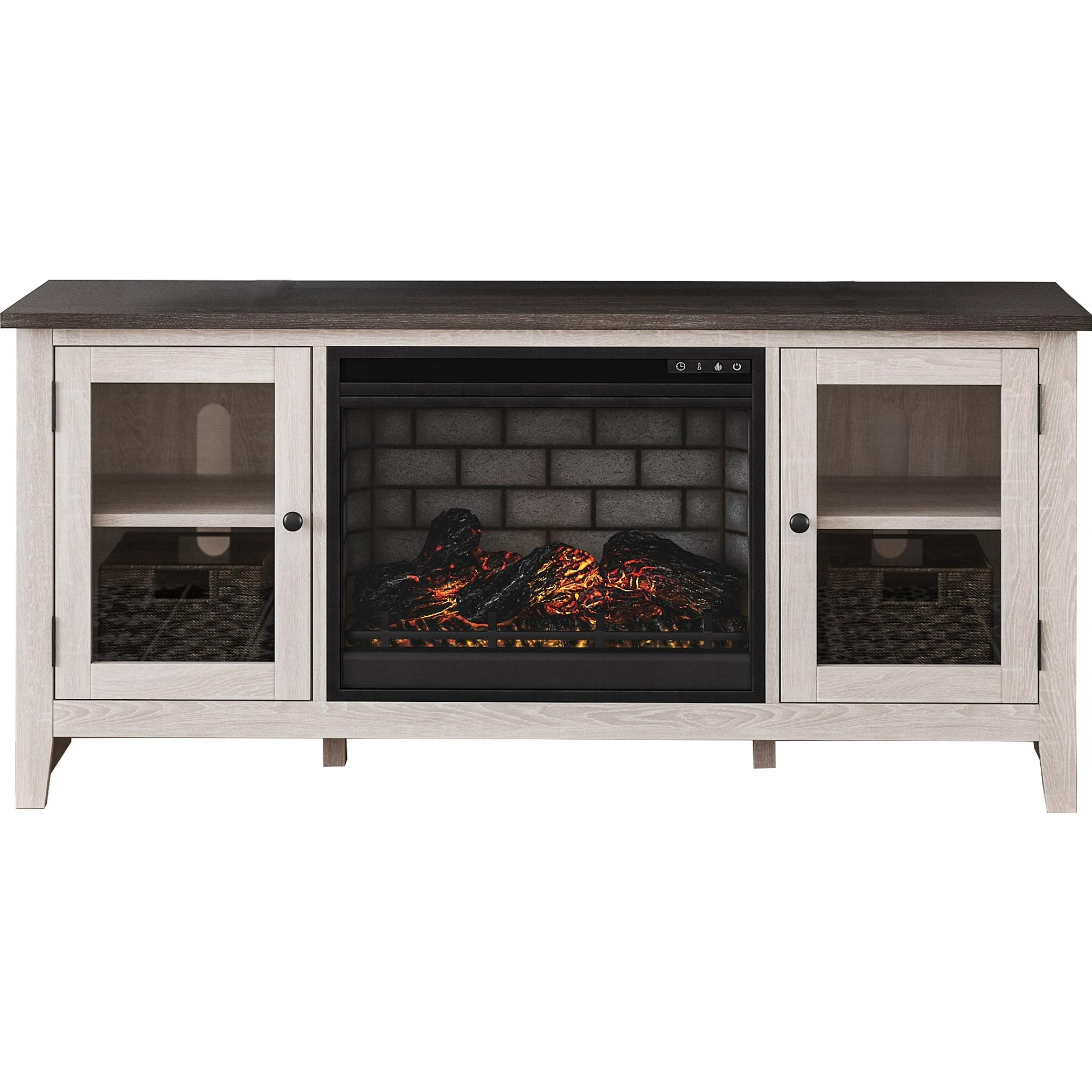 Signature Design by Ashley Dorrinson W287W3 60" TV Stand with Electric Fireplace - Image 1