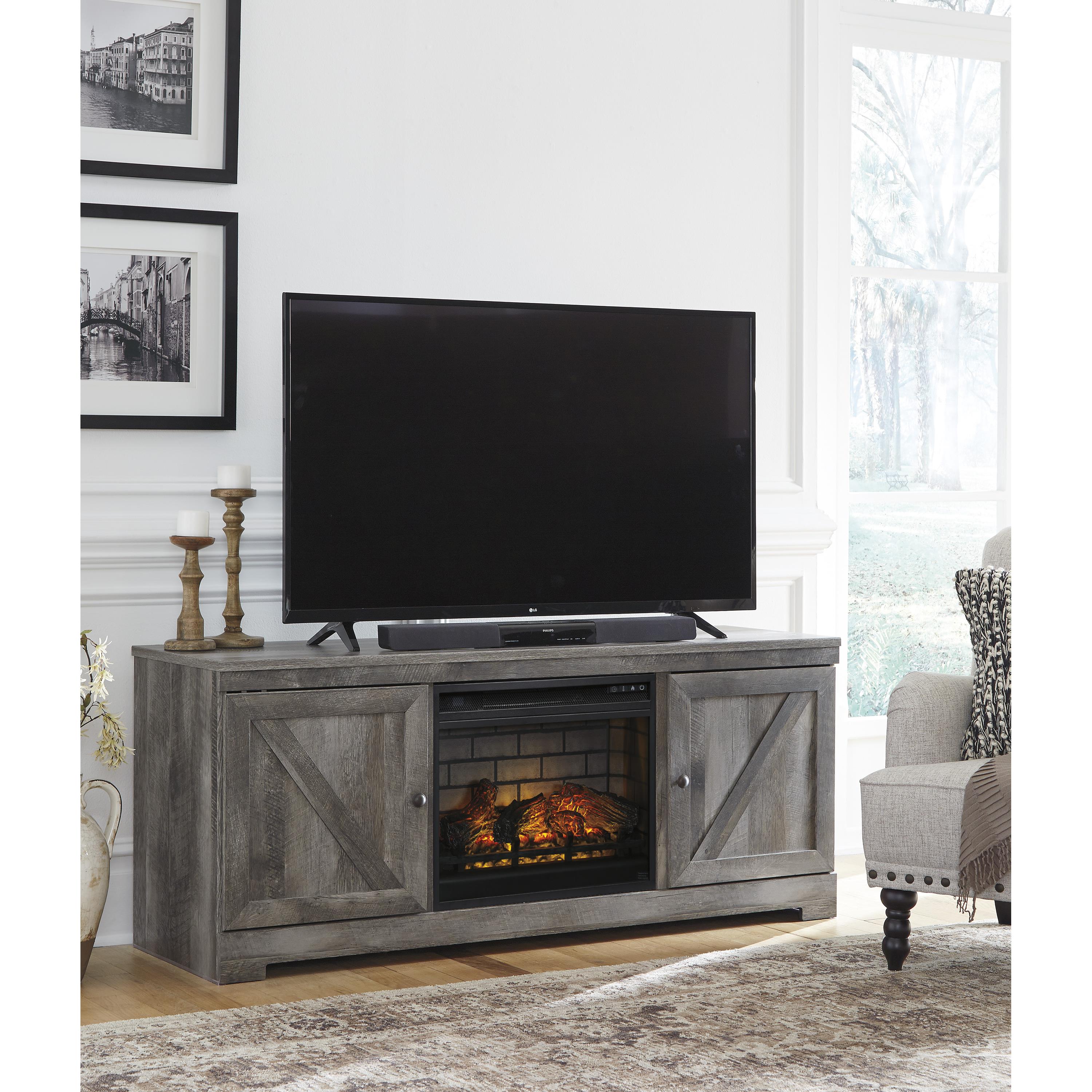Signature Design by Ashley Wynnlow W440W9 63" TV Stand with Electric Fireplace - Image 2