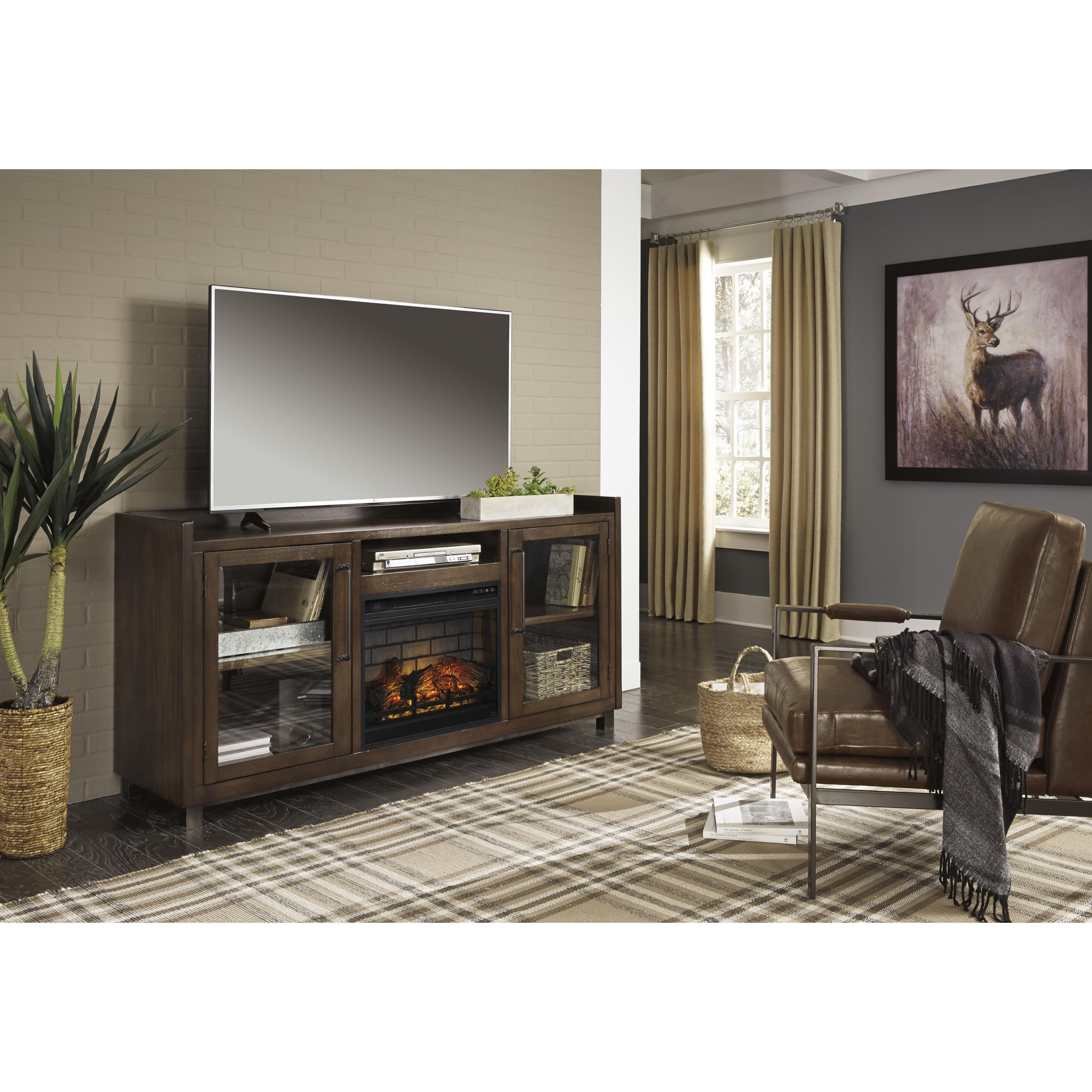 Signature Design by Ashley Starmore W633W5 70" TV Stand with Electric Fireplace - Image 3