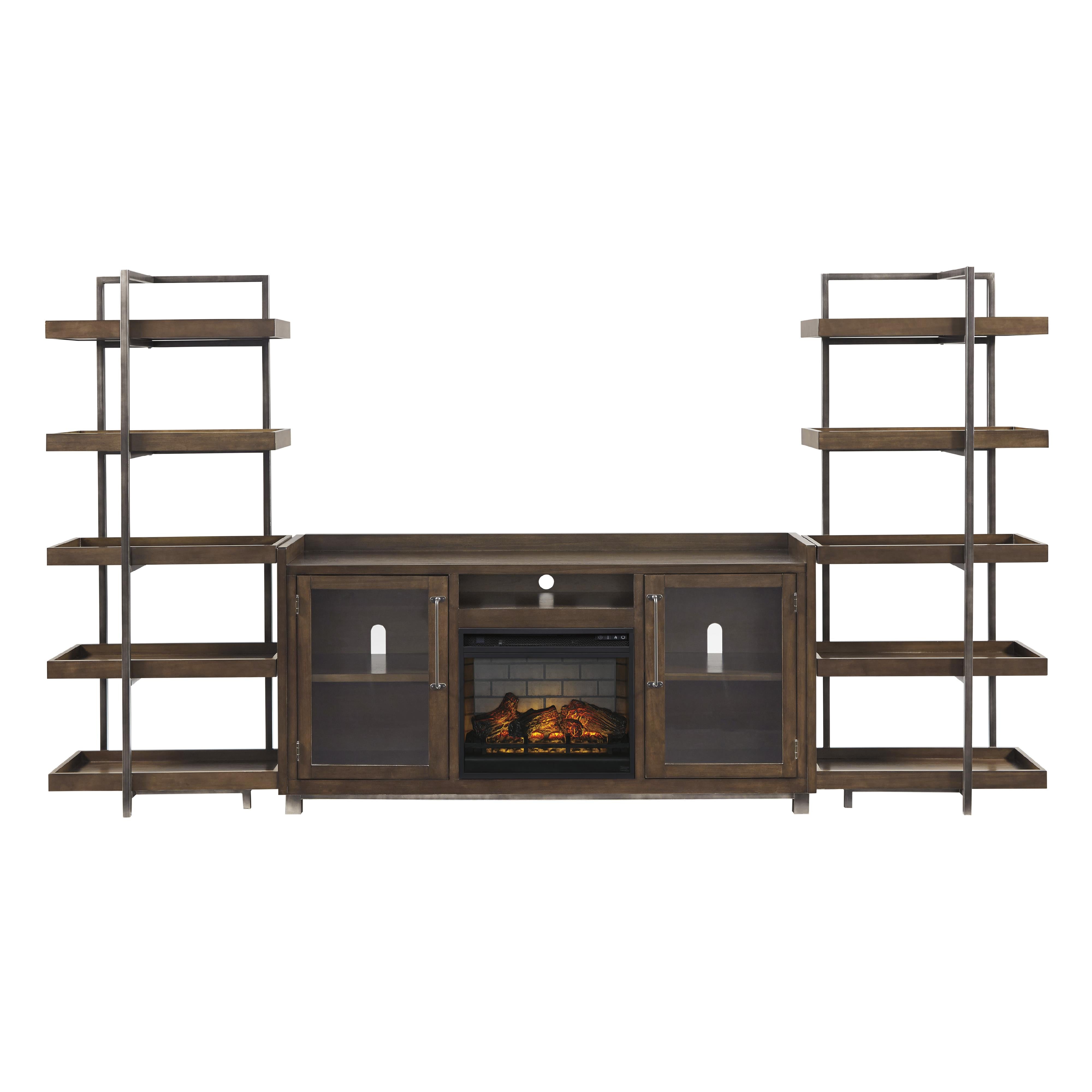 Signature Design by Ashley Starmore W633W6 3 pc Wall Unit with Electric Fireplace - Image 2