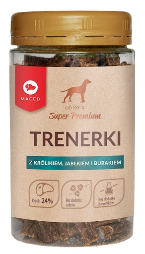 Maced Super Premium trenerki królik, jabłko i burak 150g - miękkie nagrody do treningu - Image 1