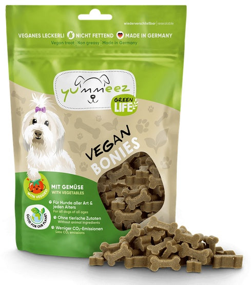 Yummeez Green Life Vegan Bonies kosteczki warzywne 175g - wegańska nagroda treningowa - Image 1