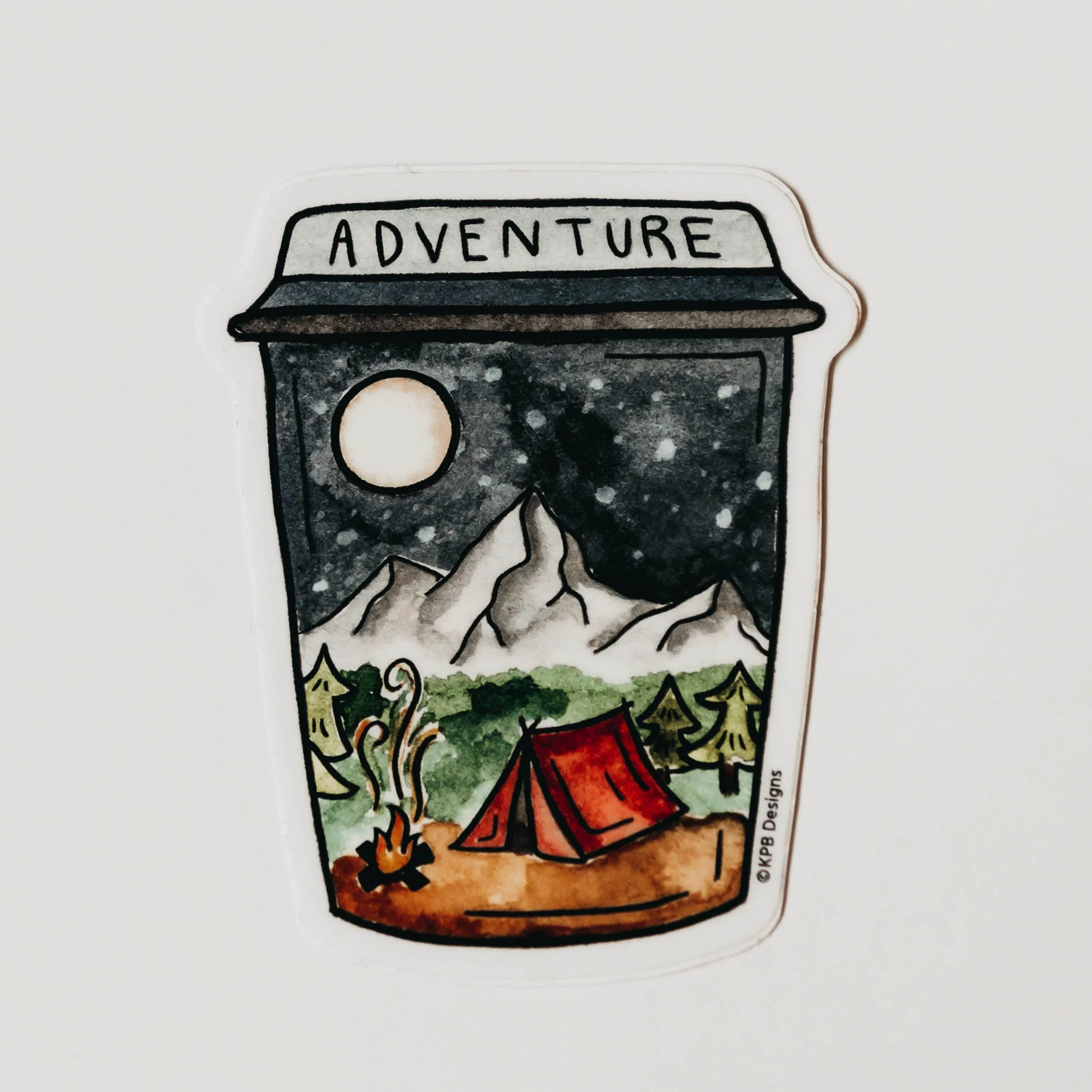 Adventure Cup Vinyl Sticker - Image 3