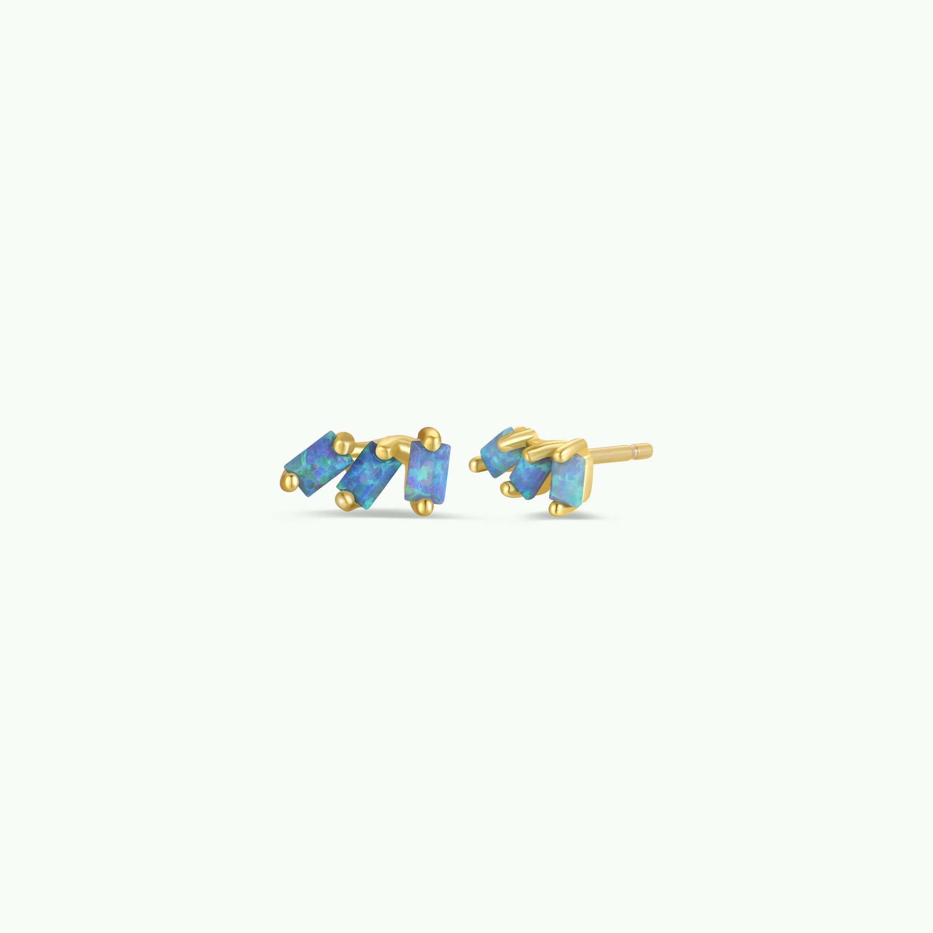 Offset Trio - Fire Opal - Earrings - Image 1
