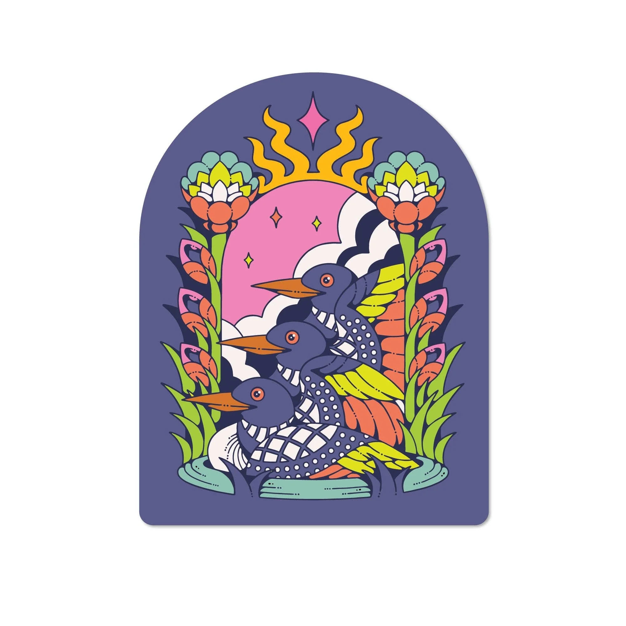 Cosmic Loon Sticker - Image 1