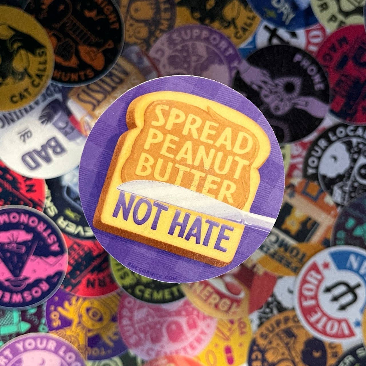 Spread Peanut Butter Not Hate Sticker - Image 3