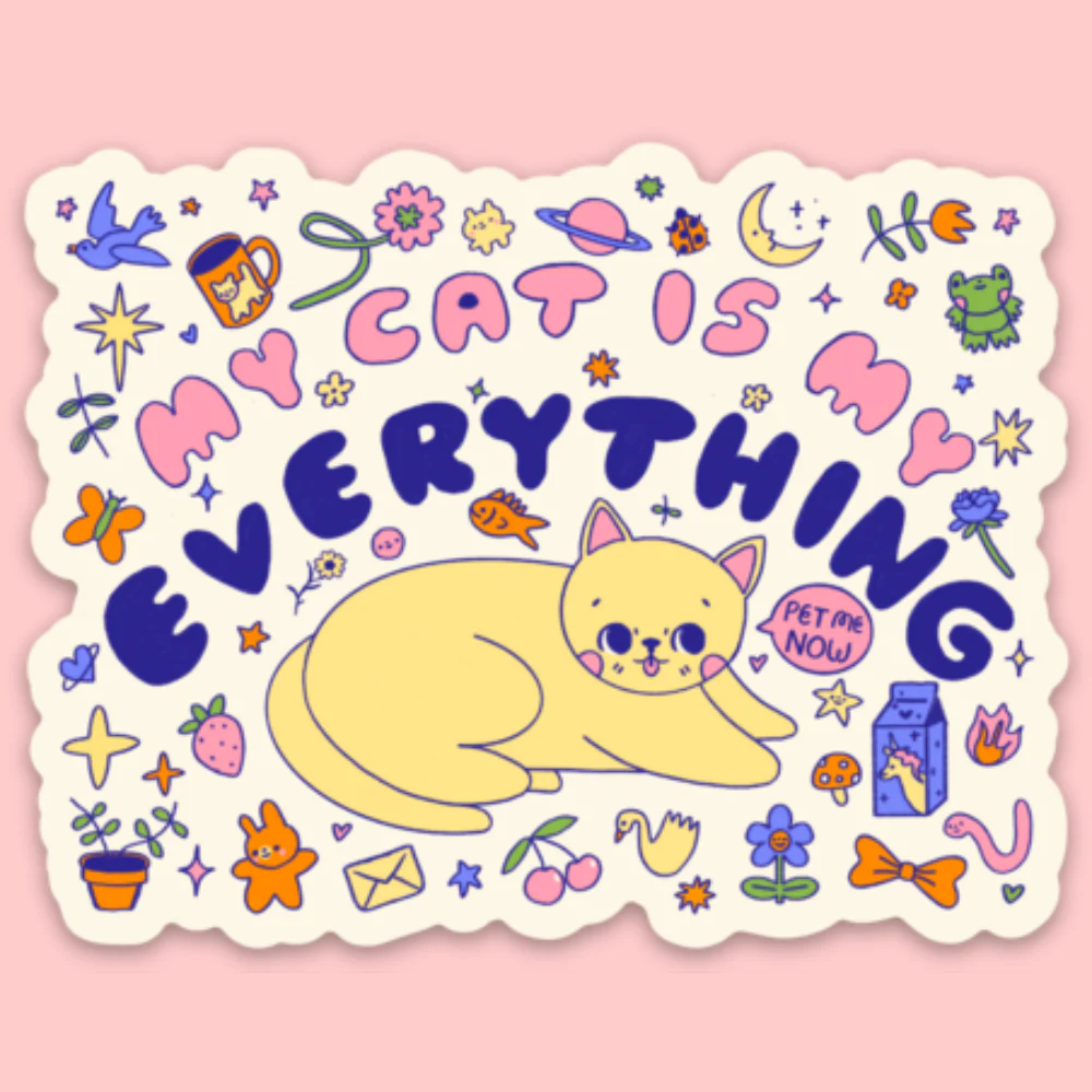 My Cat Is My Everything Sticker | Christmas Advent Calendar Stocking Stuffers - Image 1
