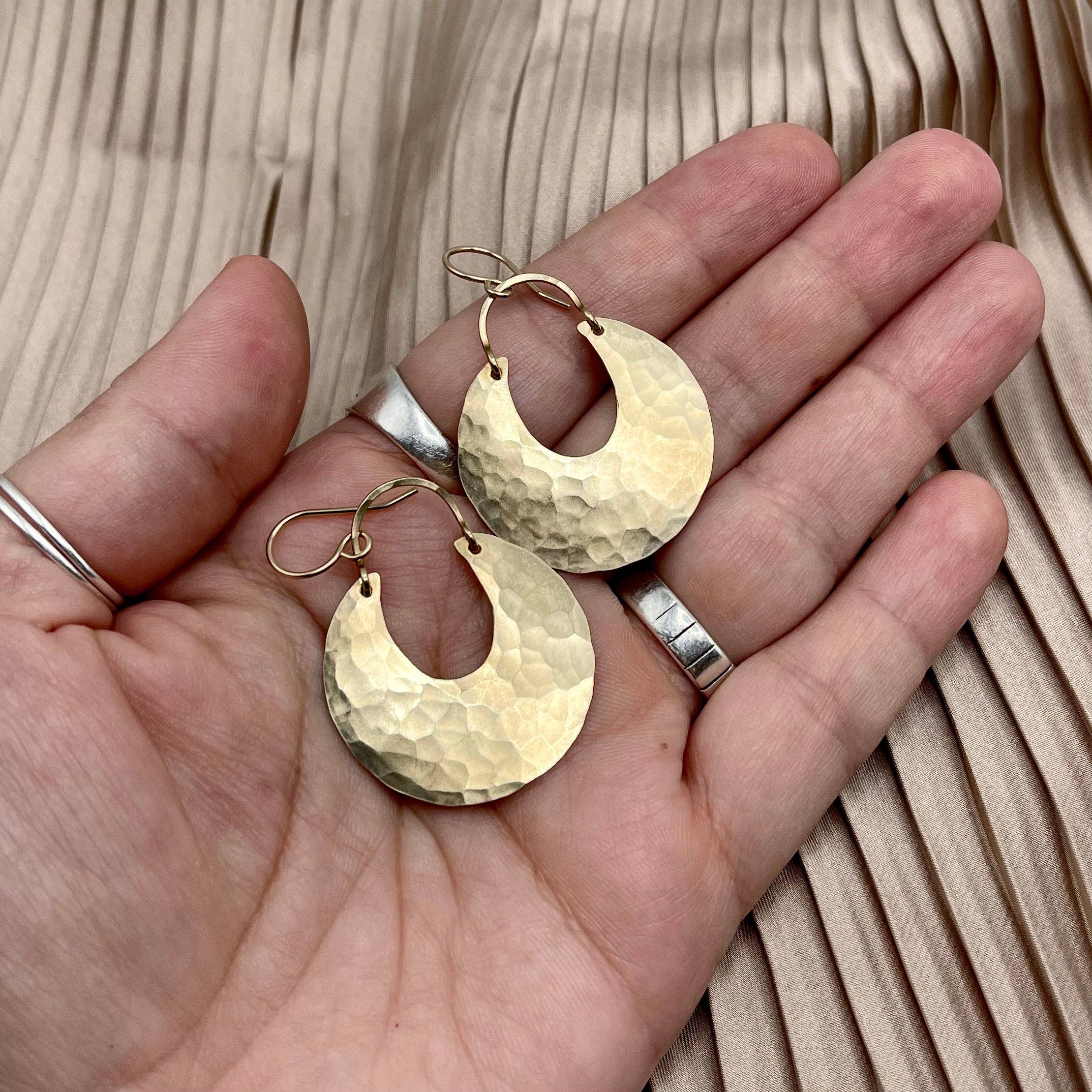 Handmade Waning Moon Earrings - Image 3