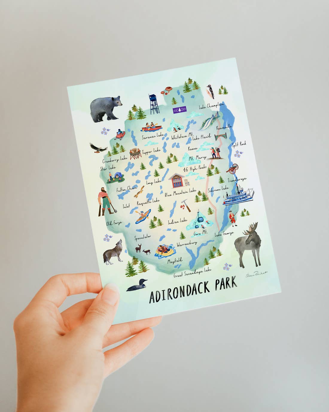 Adirondack Park Folded Notecard, Individual Card - Image 3