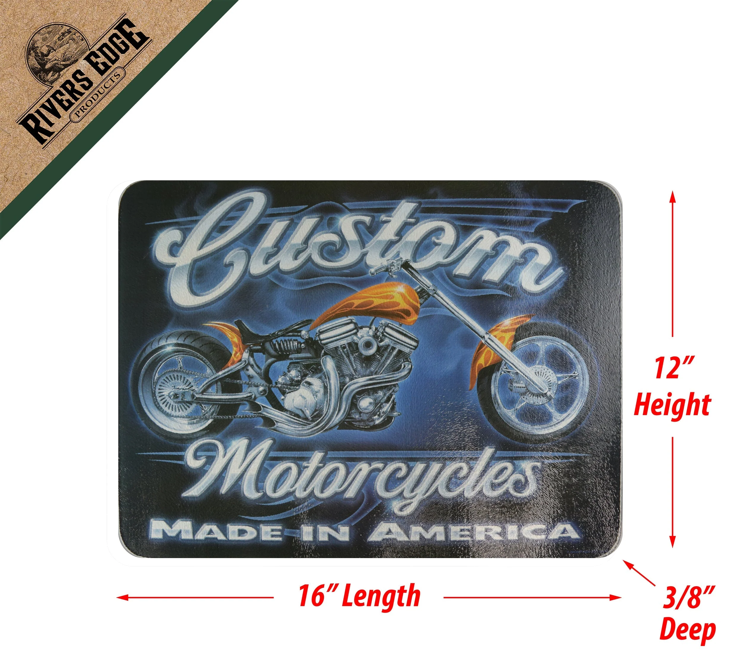 Cutting Board 12in x 16in-Custom Motorcycles - Image 2
