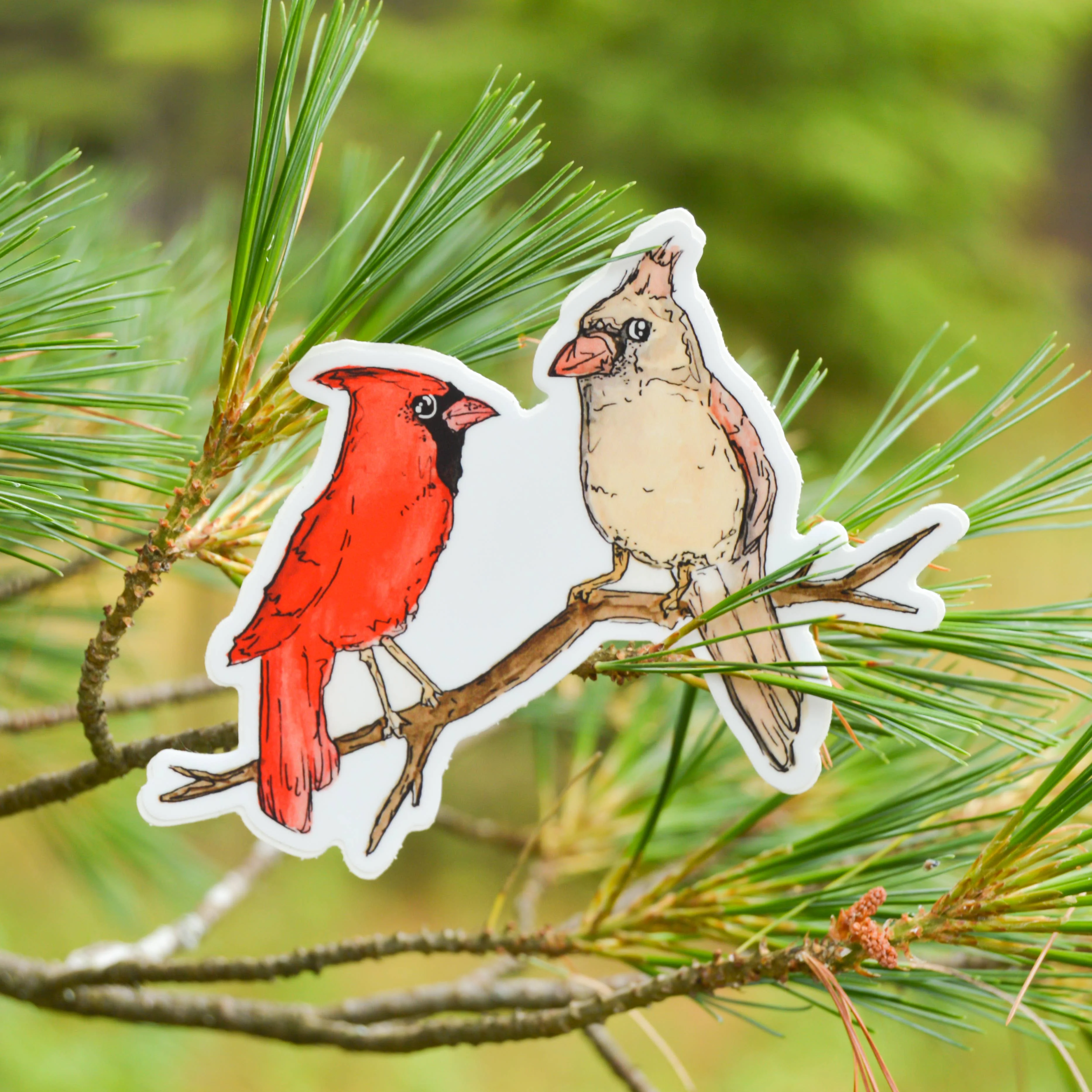 Cardinal Pair Sticker - Image 2