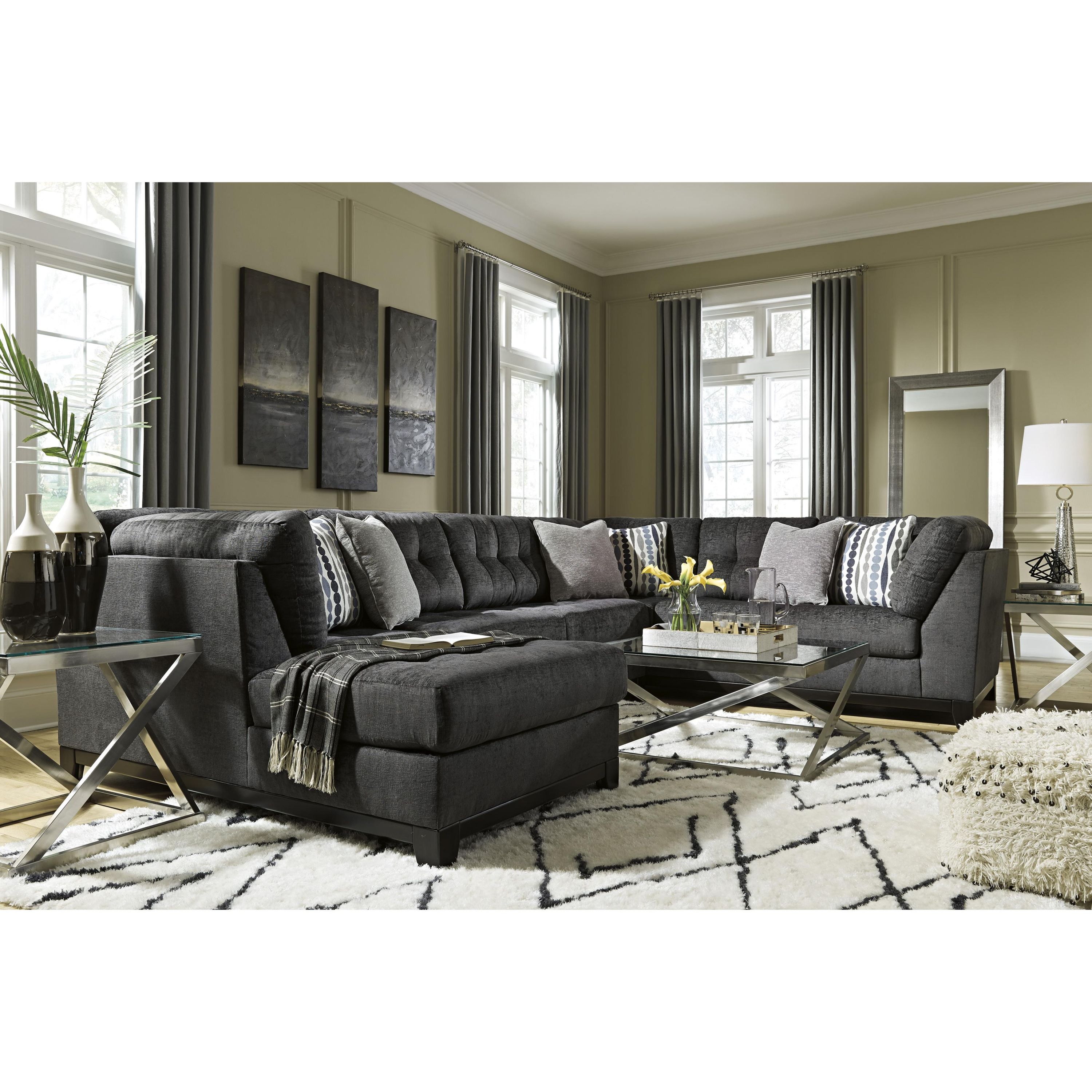 Ashley Reidshire 67622S1 3 pc Sectional with Chaise - Image 3