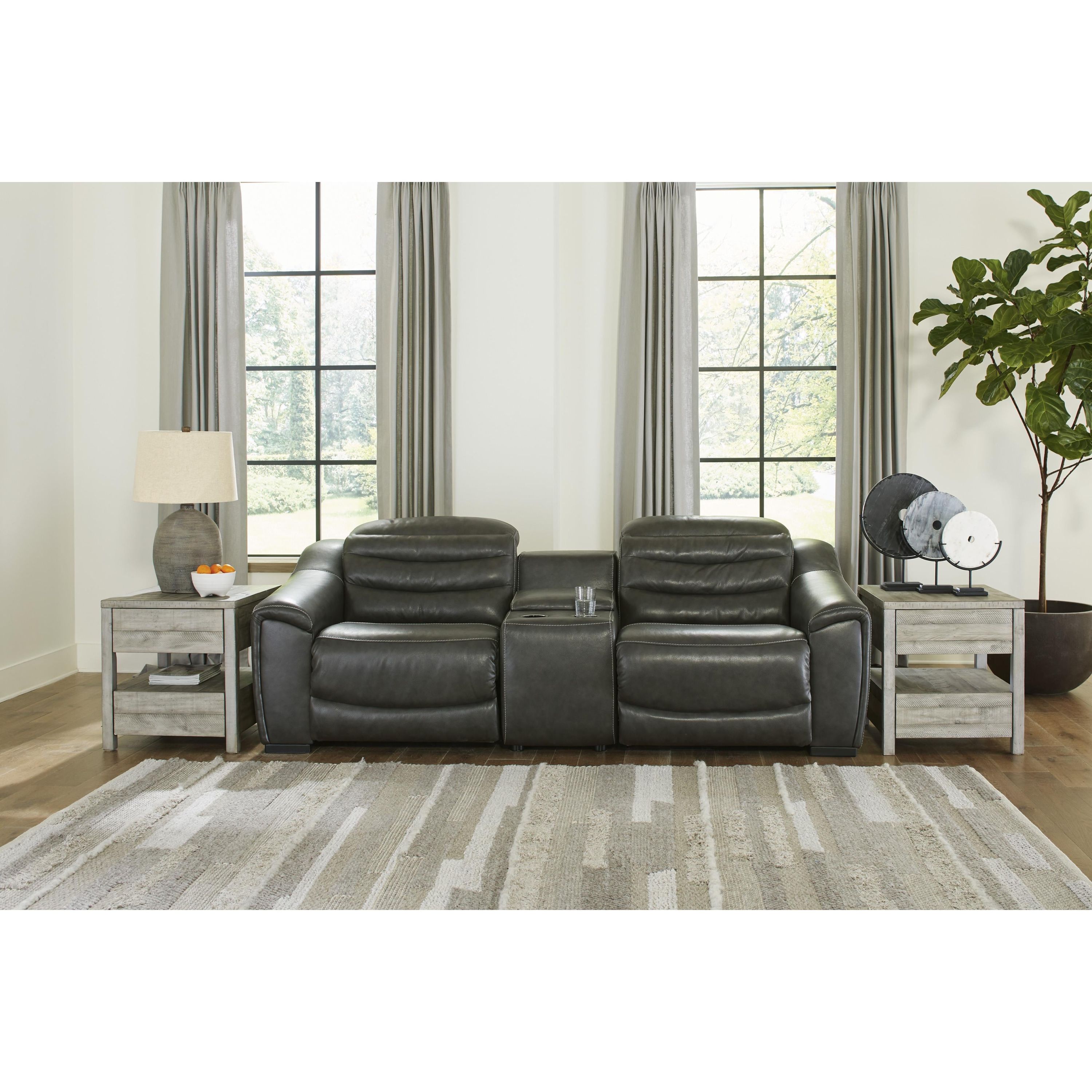 Signature Design by Ashley Center Line U63404S2 3 pc Power Reclining Loveseat with Console - Image 2