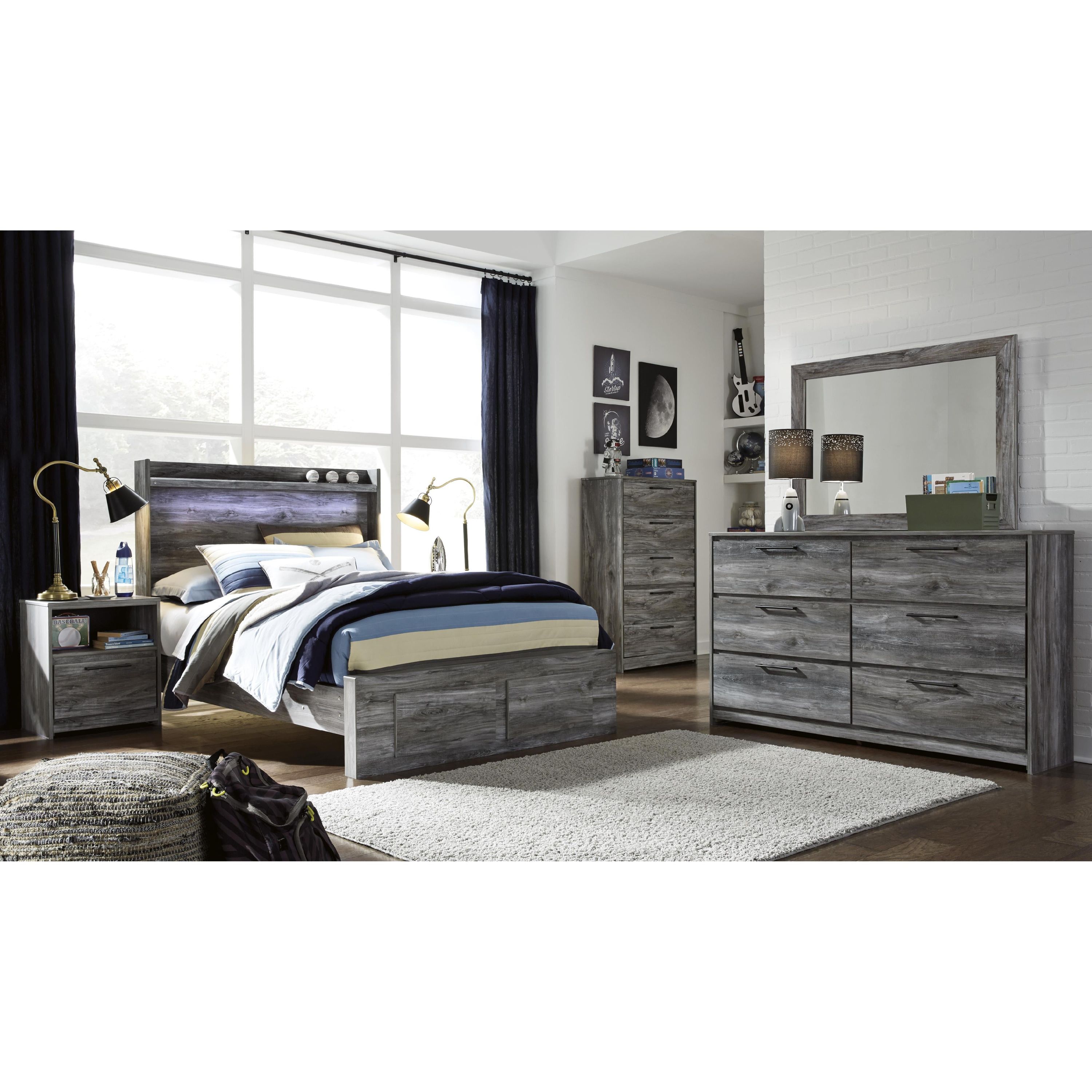 Signature Design by Ashley Baystorm B221B34 Full Panel Bed with 2 Storage Drawers - Image 2
