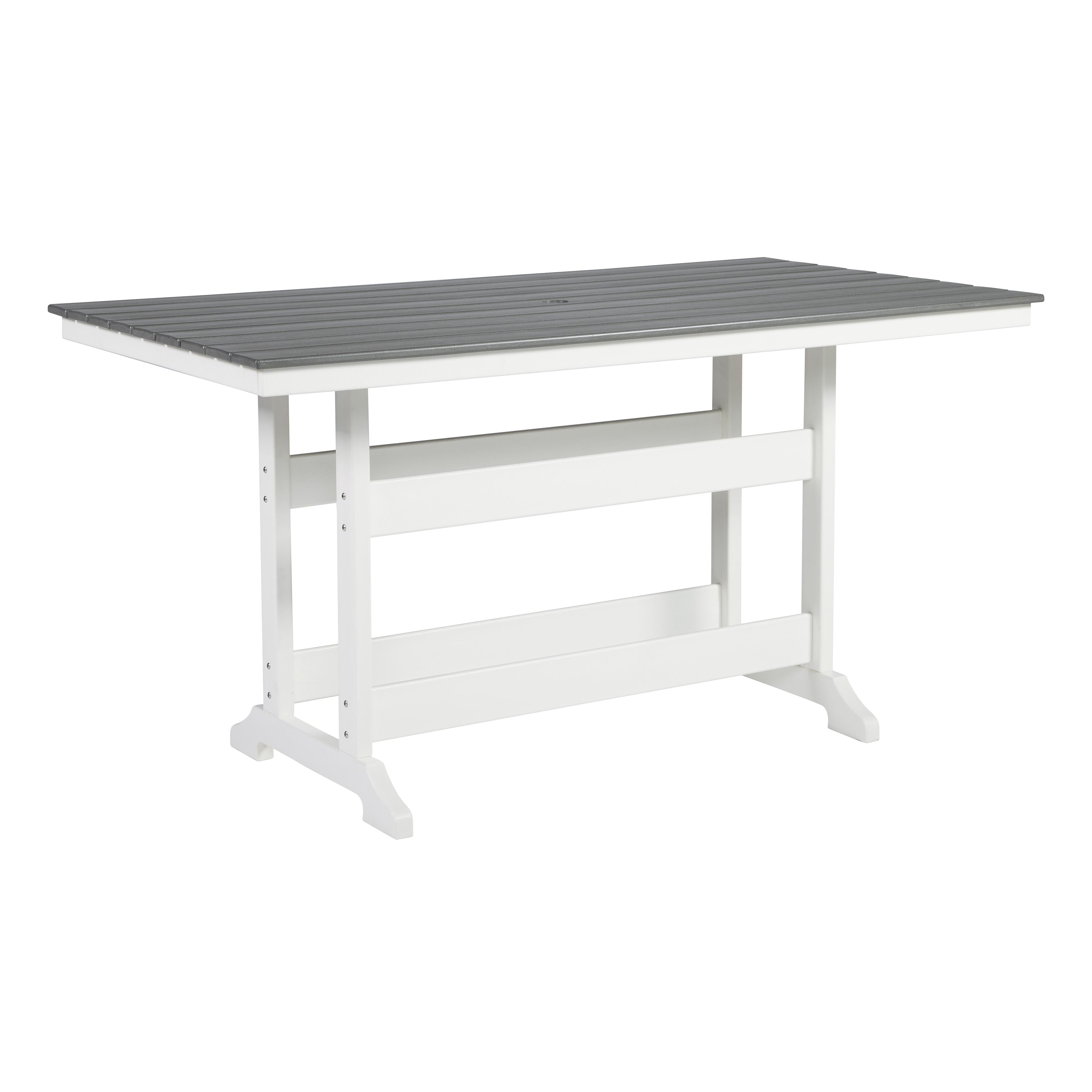 Signature Design by Ashley Transville P210-642 Rectangular Counter Table with Umbrella Option - Image 1