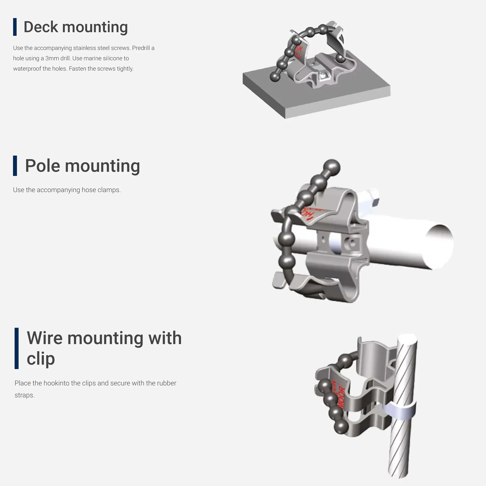 Hook & Moor Mounting Clip for Boat Hook - Image 2