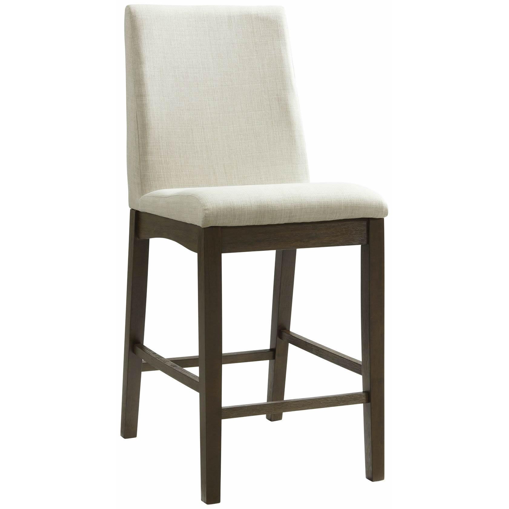 Elements International Dapper Counter Height Side Chair Set in Walnut - Image 1