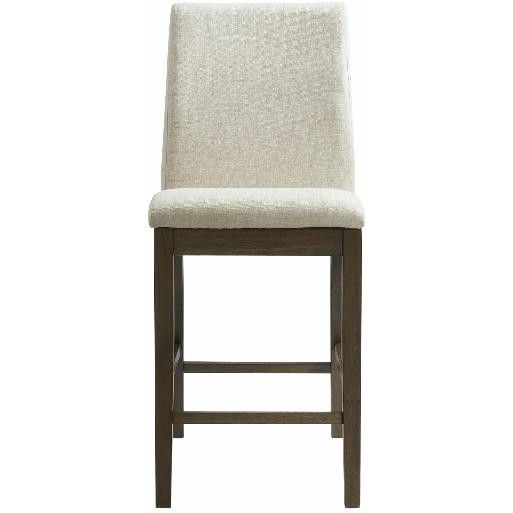 Elements International Dapper Counter Height Side Chair Set in Walnut - Image 2