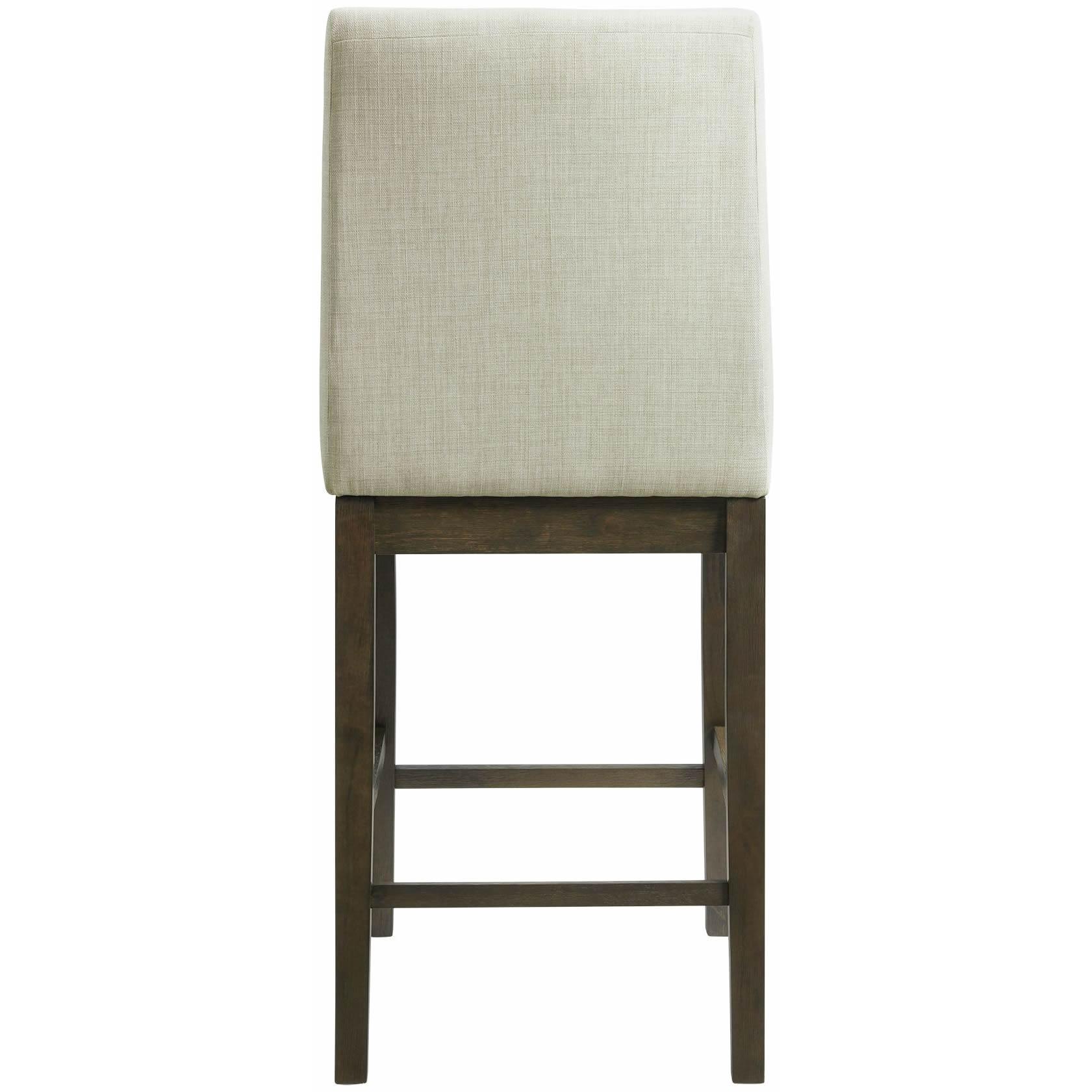 Elements International Dapper Counter Height Side Chair Set in Walnut - Image 3