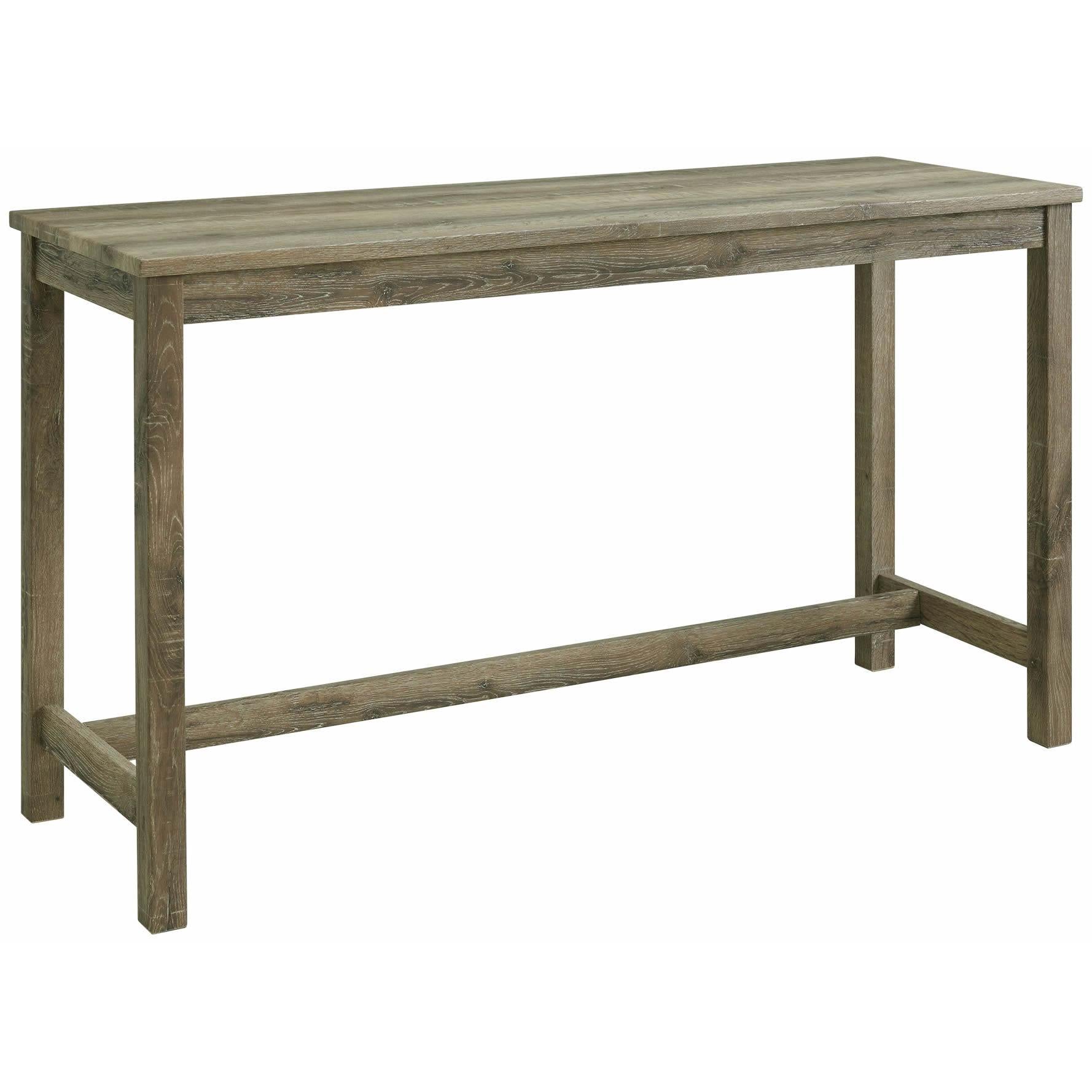 Elements International Oak Lawn Bar Table Single Pack (Table + Three Stools) - Image 3