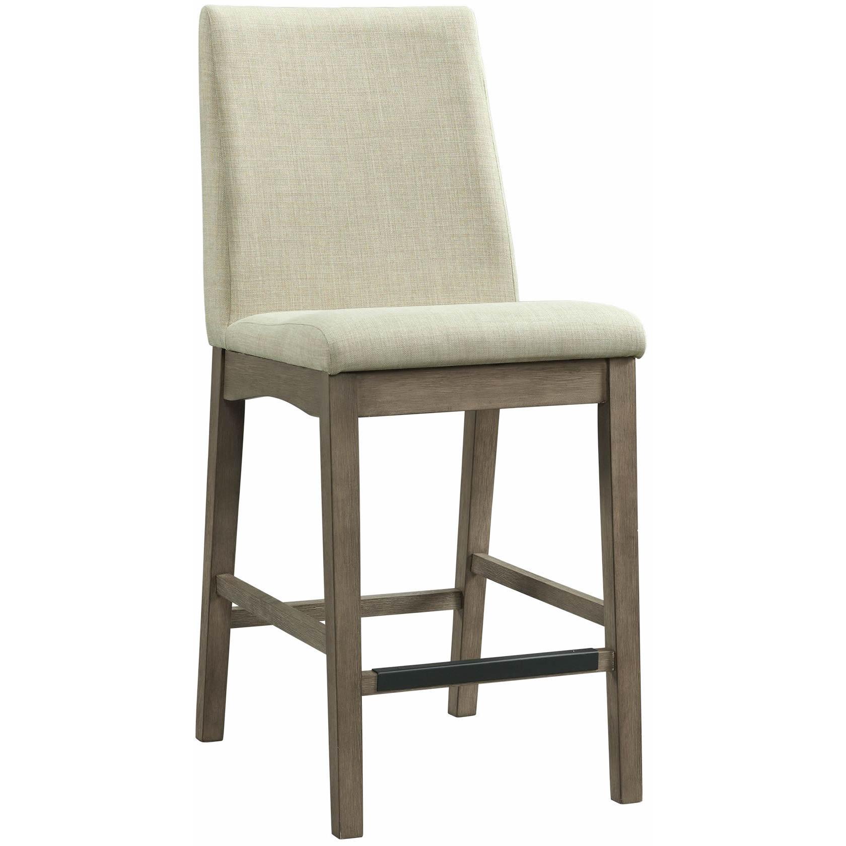 Elements International Dapper Counter Side Chair (Grey Finish) - Image 1