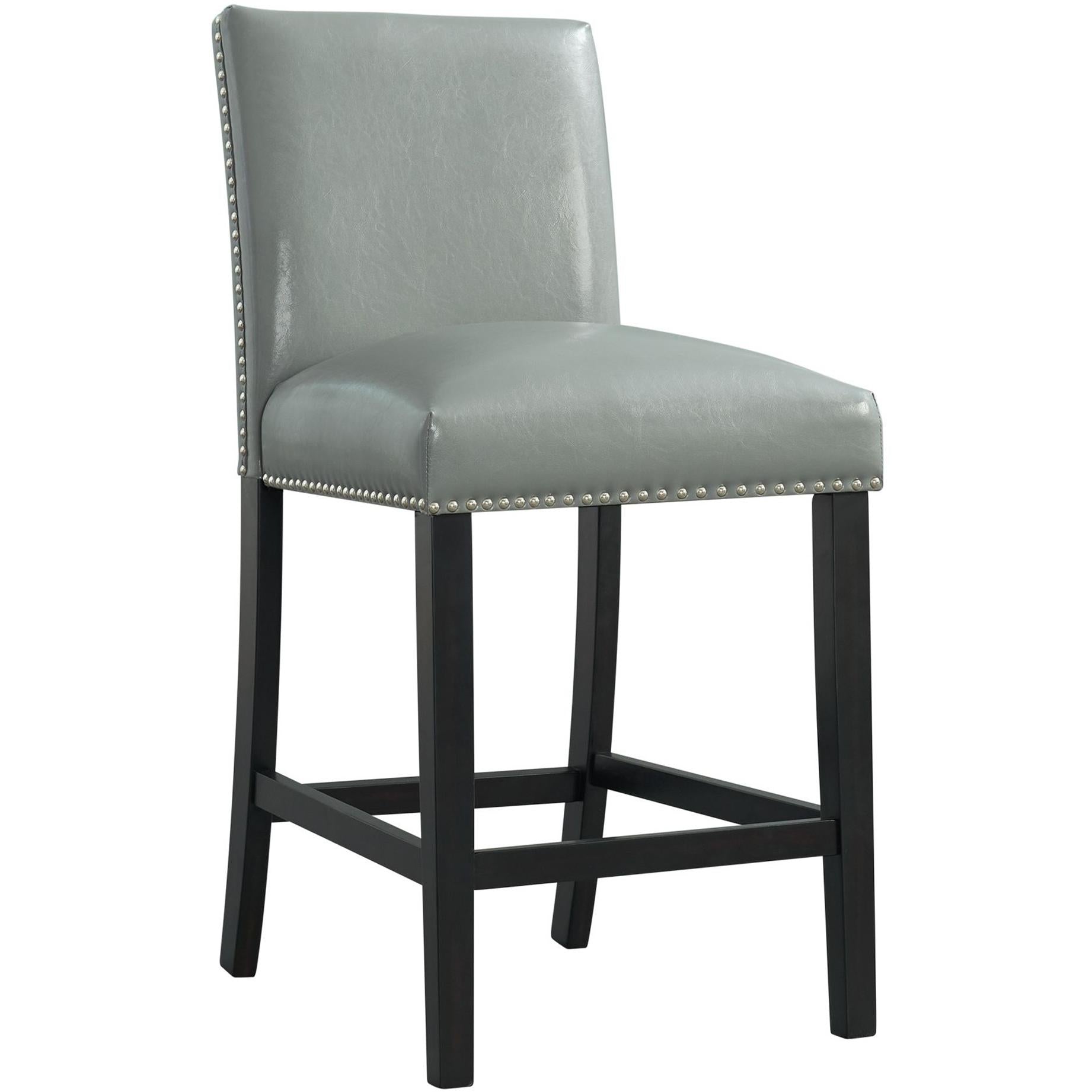 Elements International Meridian Counter Side Chair Grey - Image 1