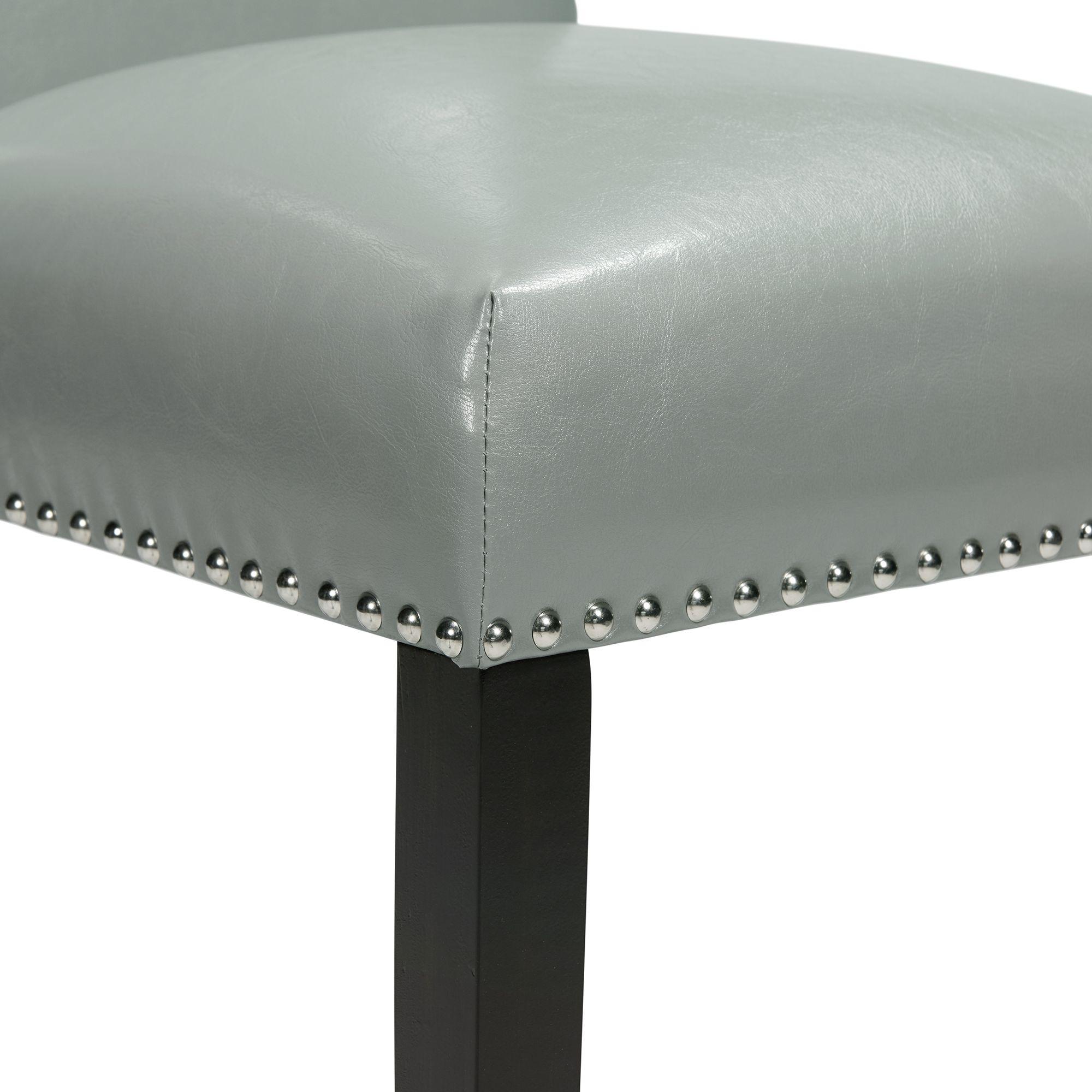 Elements International Meridian Dining Side Chair Grey - Image 3
