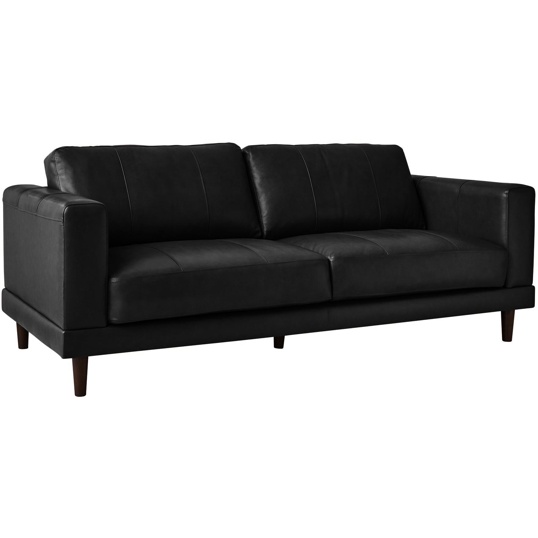 Elements International Hampton Sofa in Fiero Black