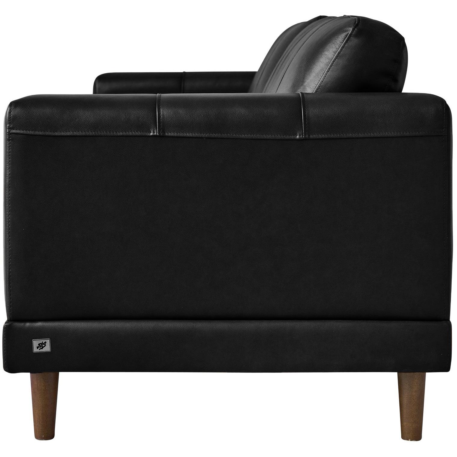 Elements International Hampton Sofa in Fiero Black - Image 3