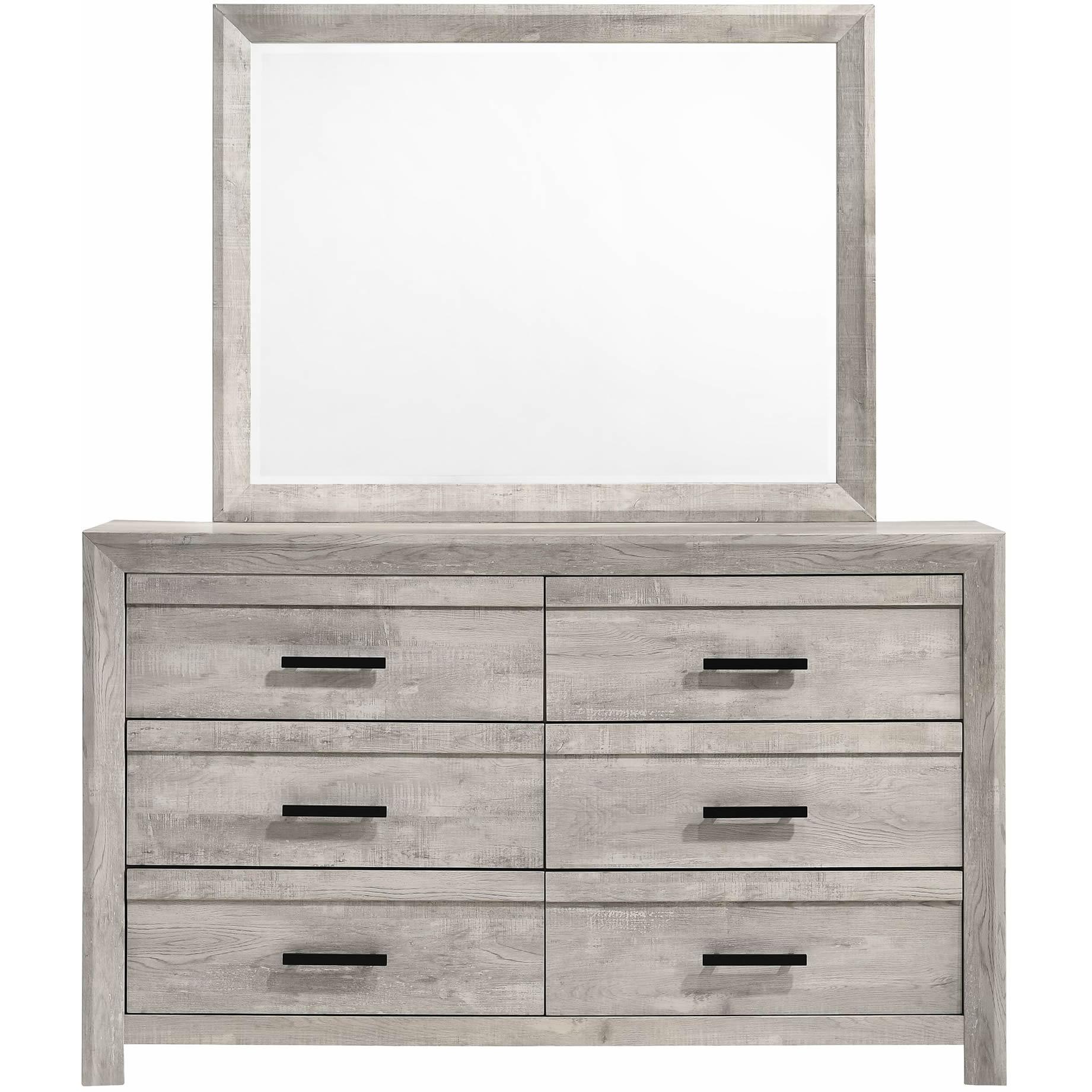 Elements International Ellen Dresser & Mirror Set White - Image 2