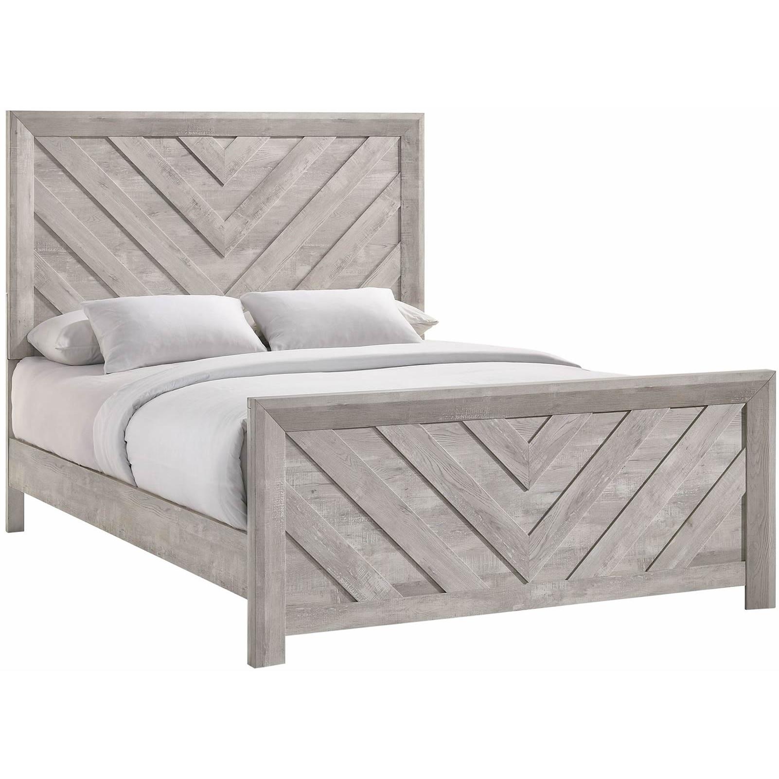Elements International Ellen EL700QB Queen Bed - White - Image 1