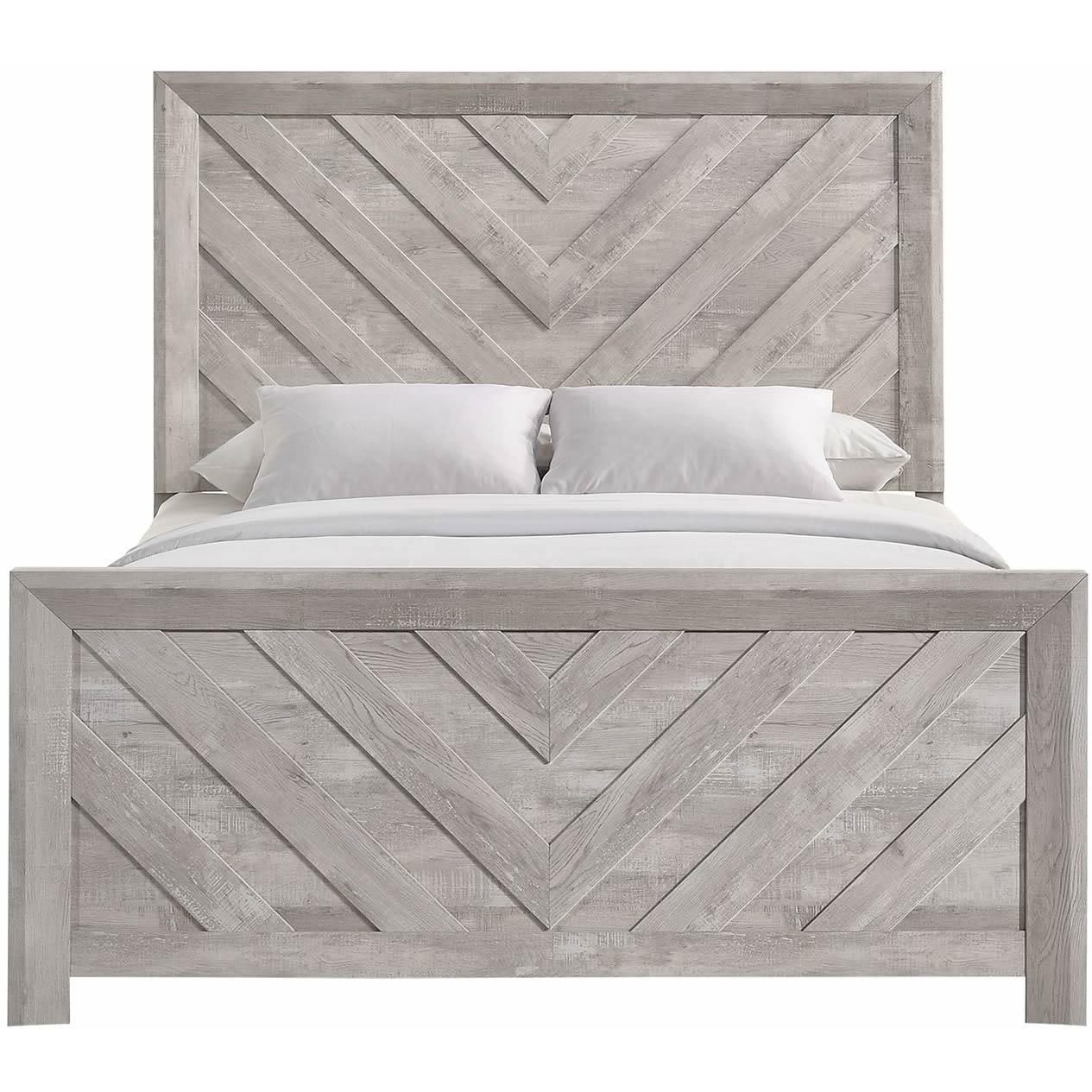 Elements International Ellen EL700QB Queen Bed - White - Image 2