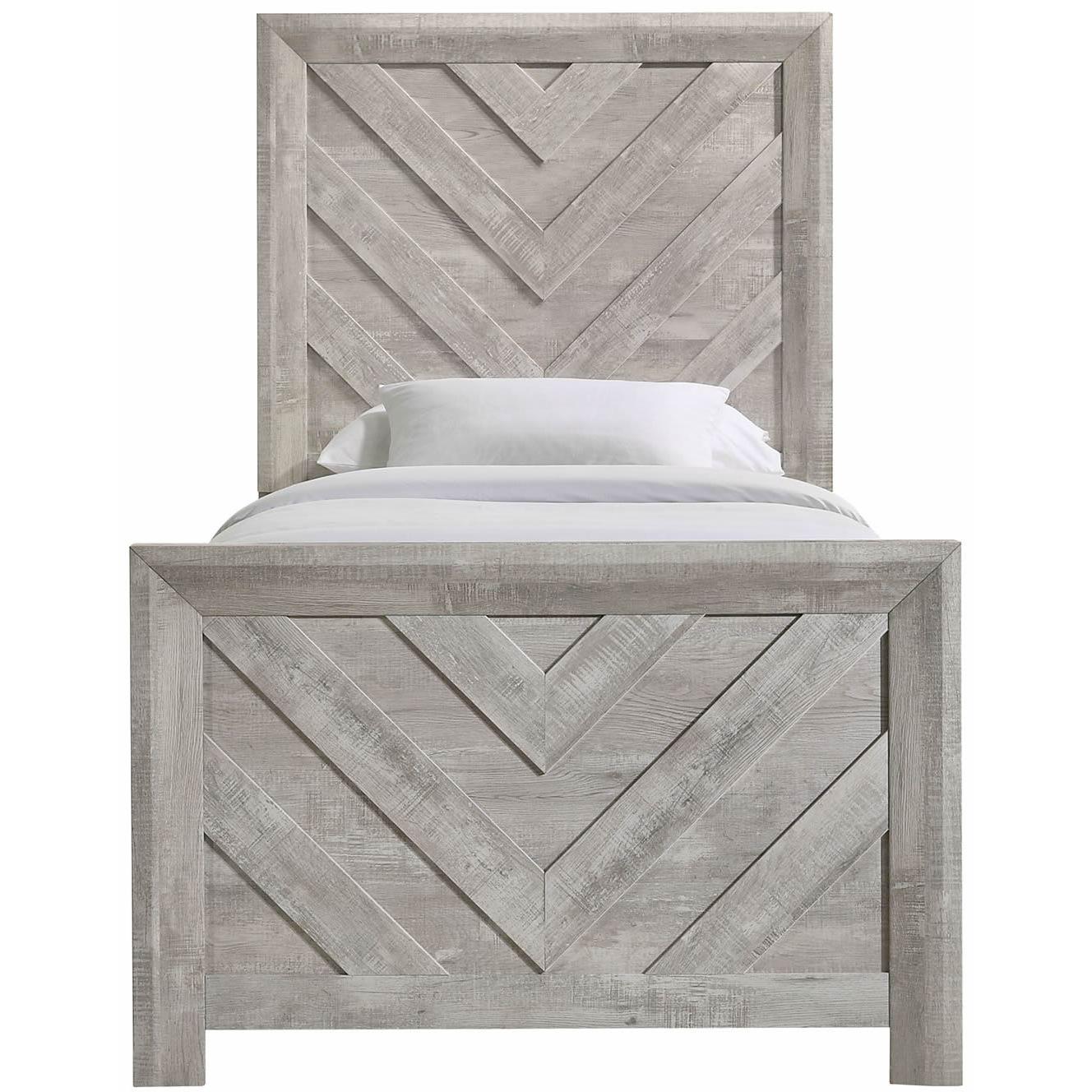 Elements International Ellen EL700TB Twin Bed - White - Image 2