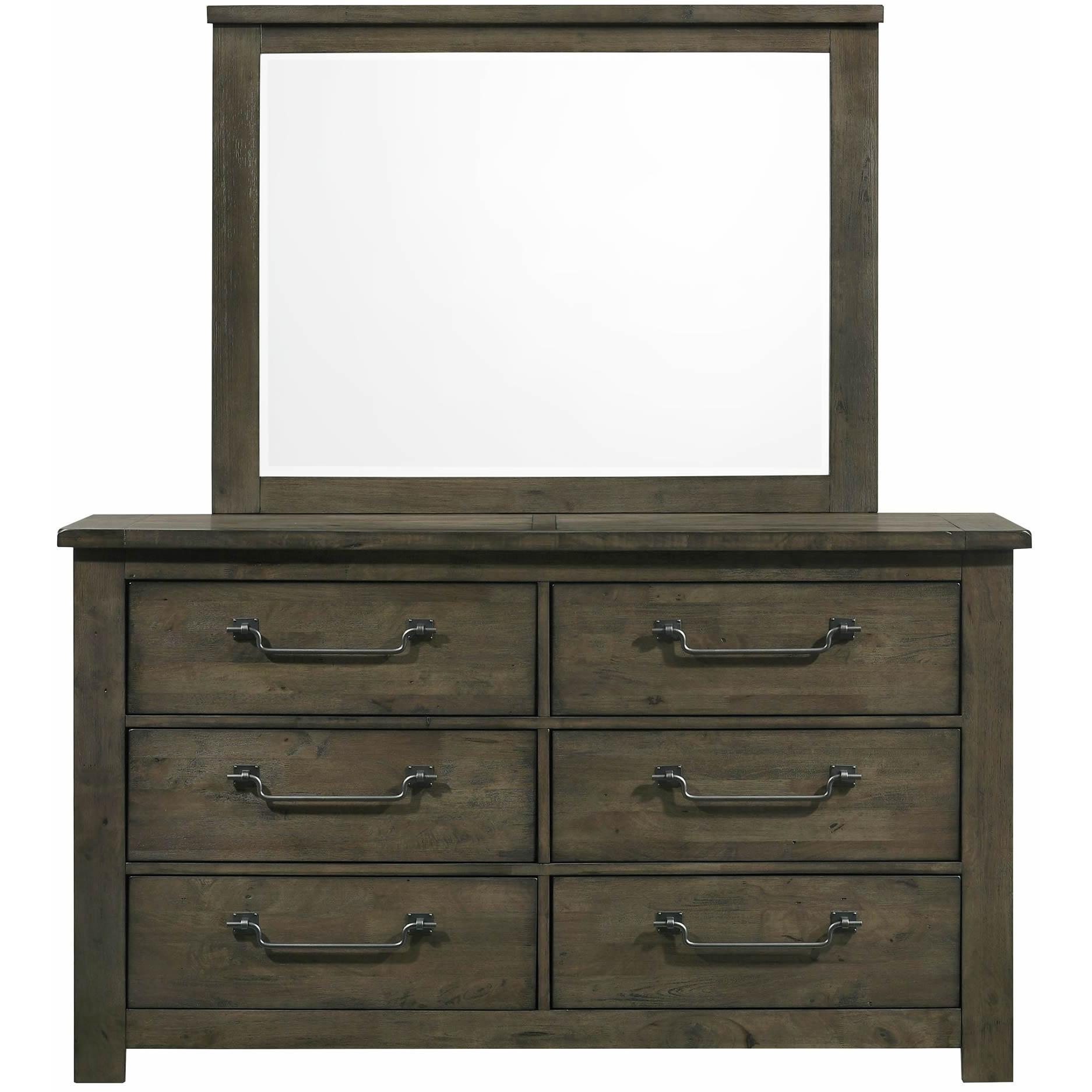 Elements International Maverick Dresser & Mirror Grey - Image 2