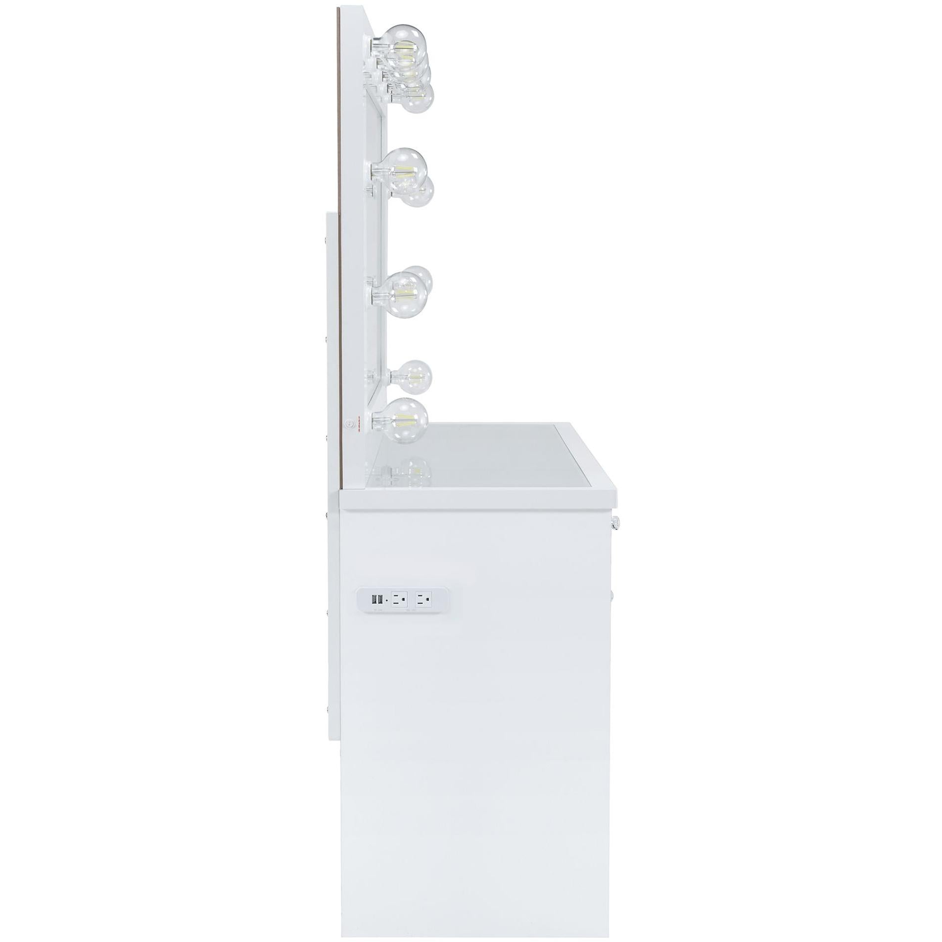 Elements International Amia Complete Vanity with Lightbulbs - Image 3